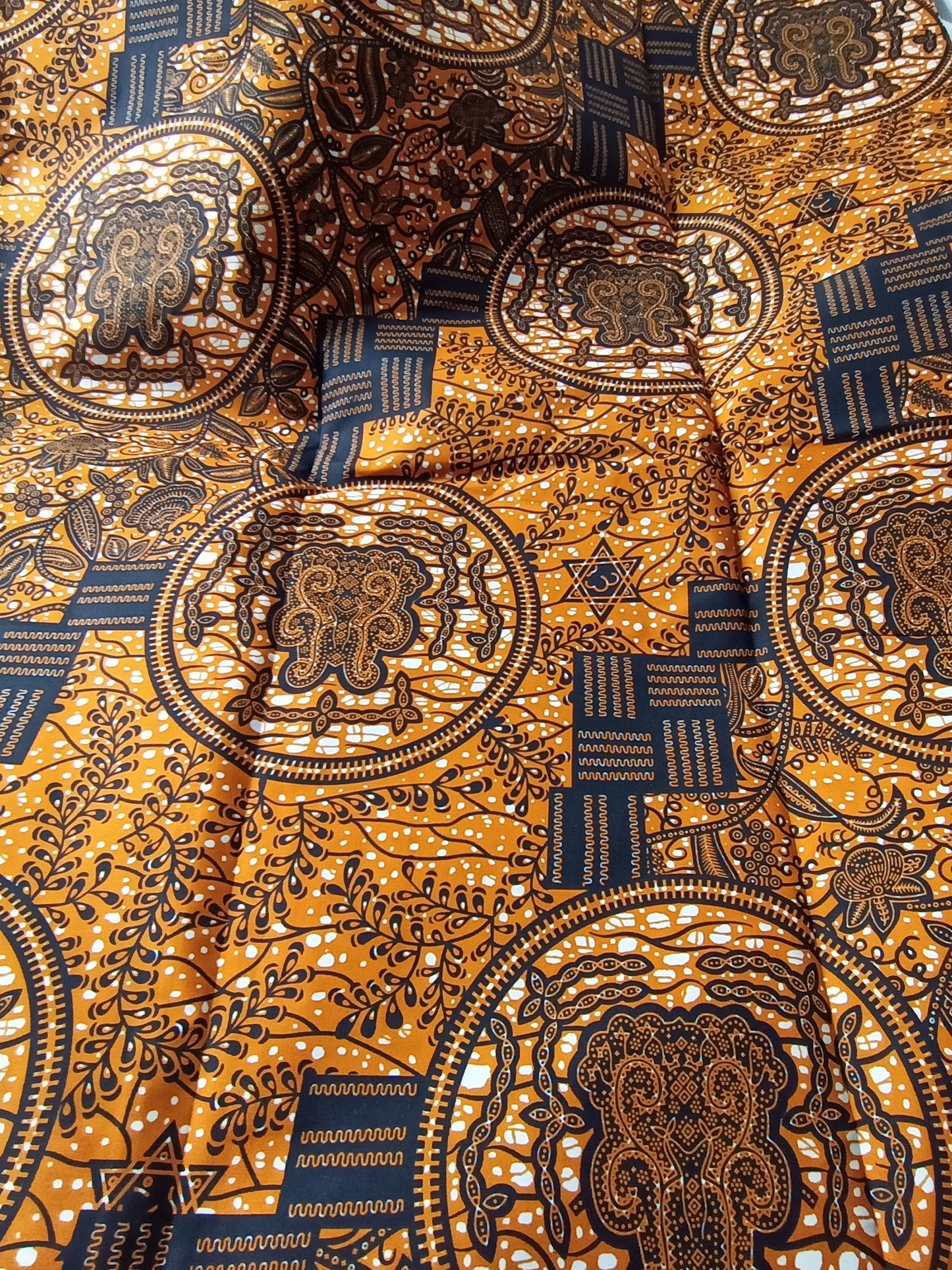 Polycotton African Fabric 6 Yards Soft Ankara Wax Print Material