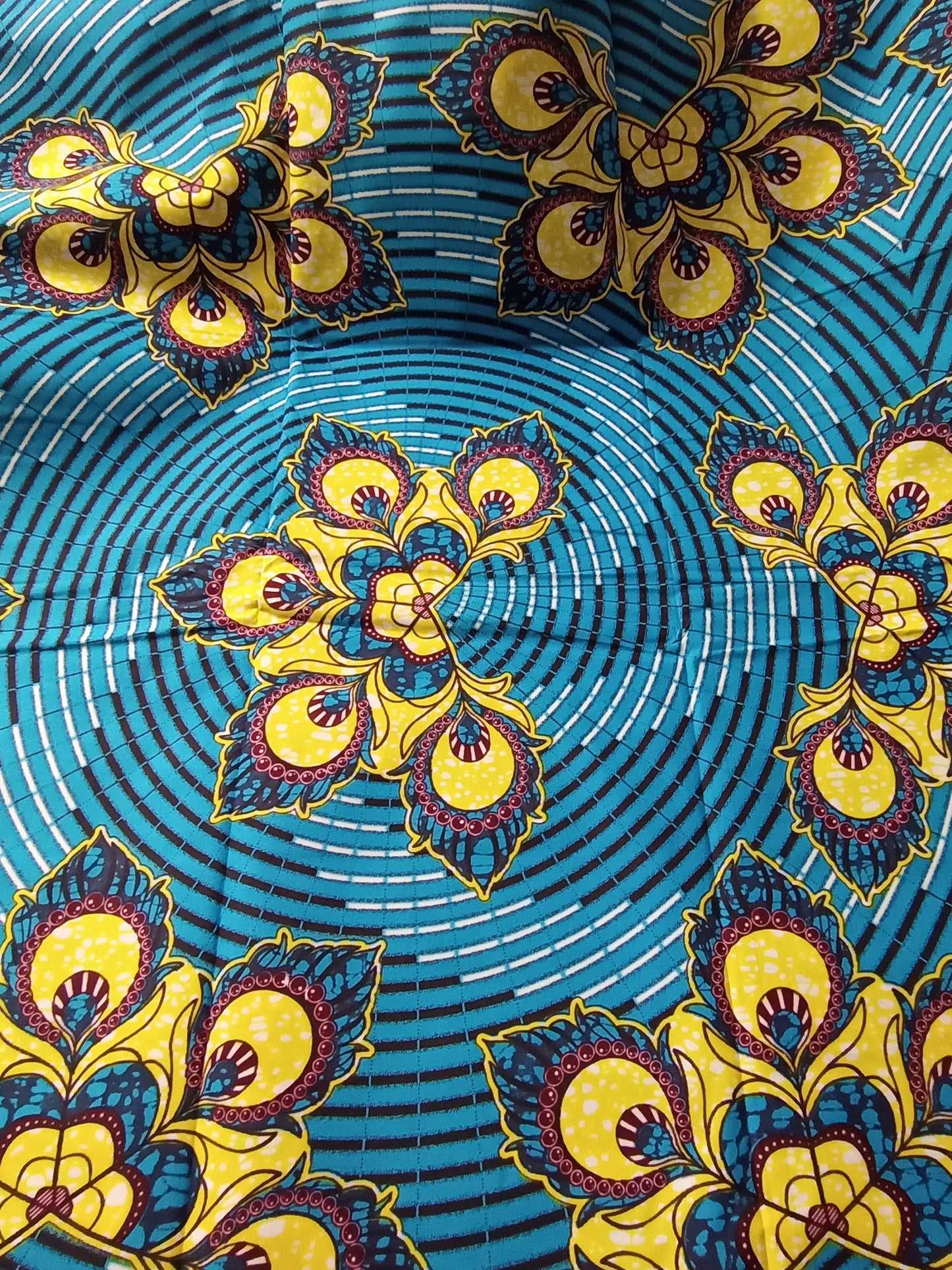 Polycotton African Fabric 6 Yards Soft Ankara Wax Print Material