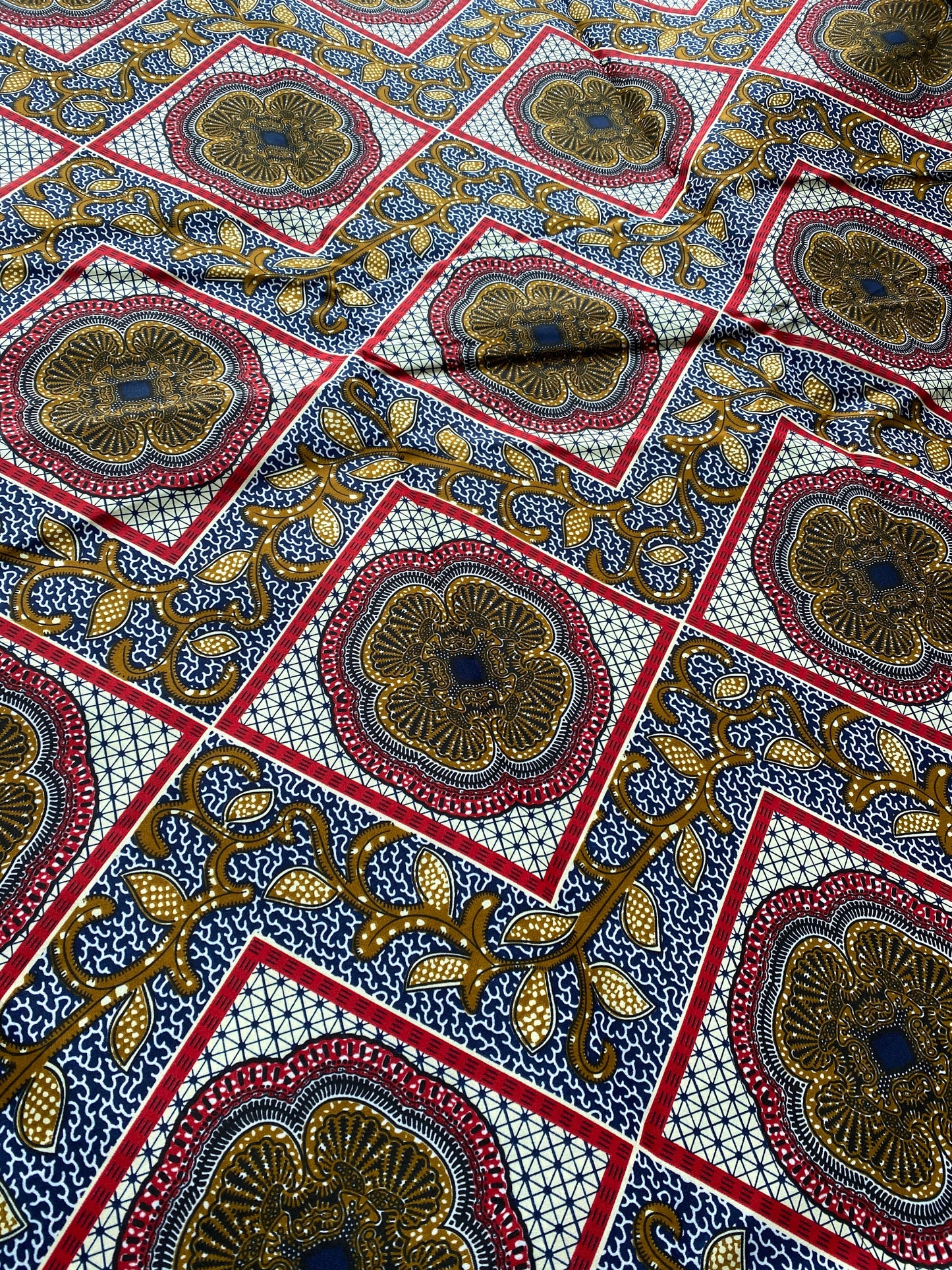 Polycotton African Fabric 6 Yards Soft Ankara Wax Print Material