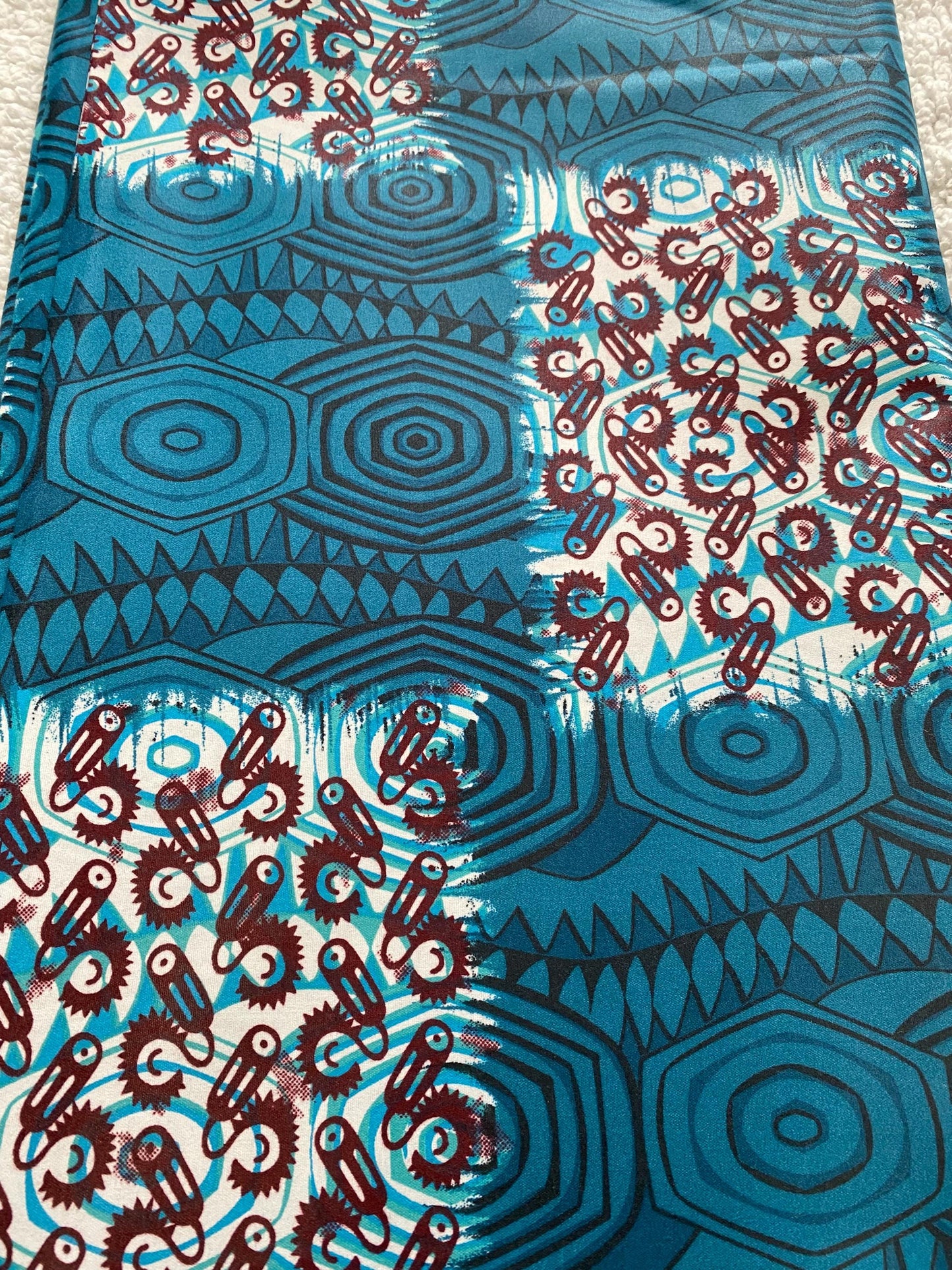 Polycotton African Fabric 6 Yards Soft Ankara Wax Print Material