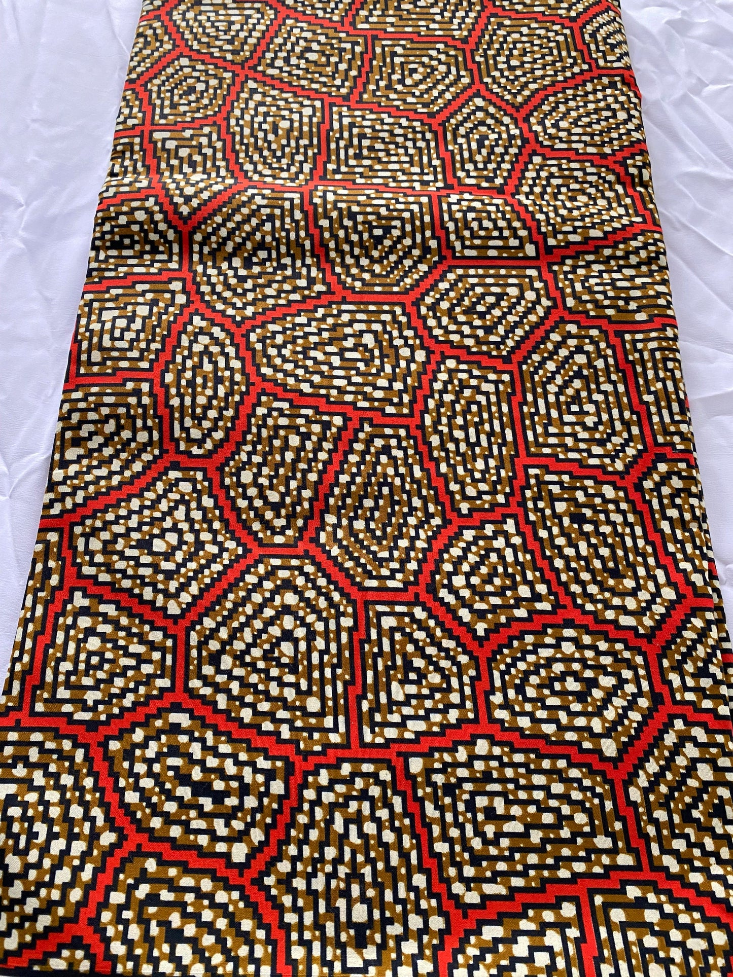 Polycotton African Fabric 6 Yards Soft Ankara Wax Print Material