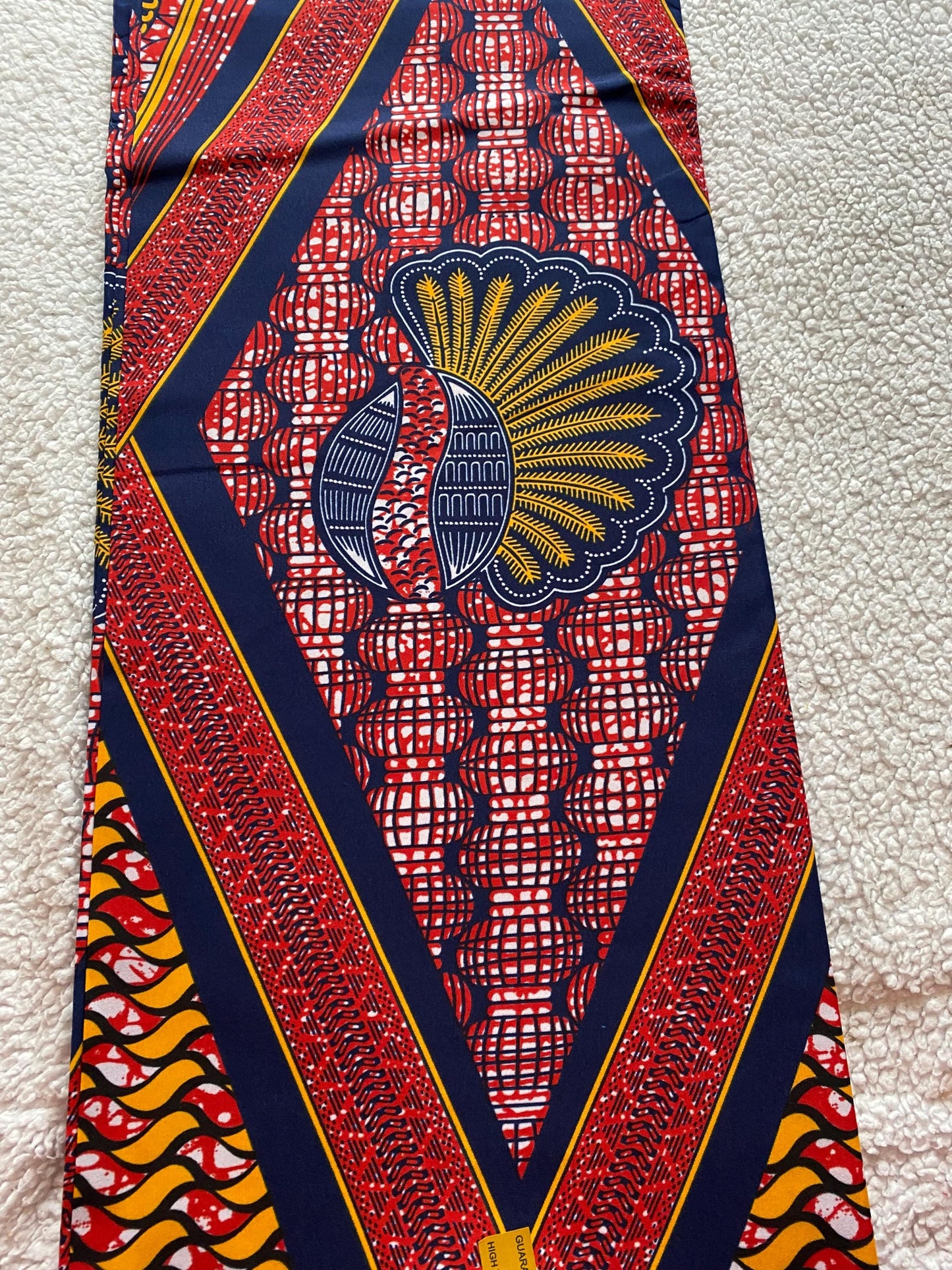 Polycotton African Fabric 6 Yards Soft Ankara Wax Print Material