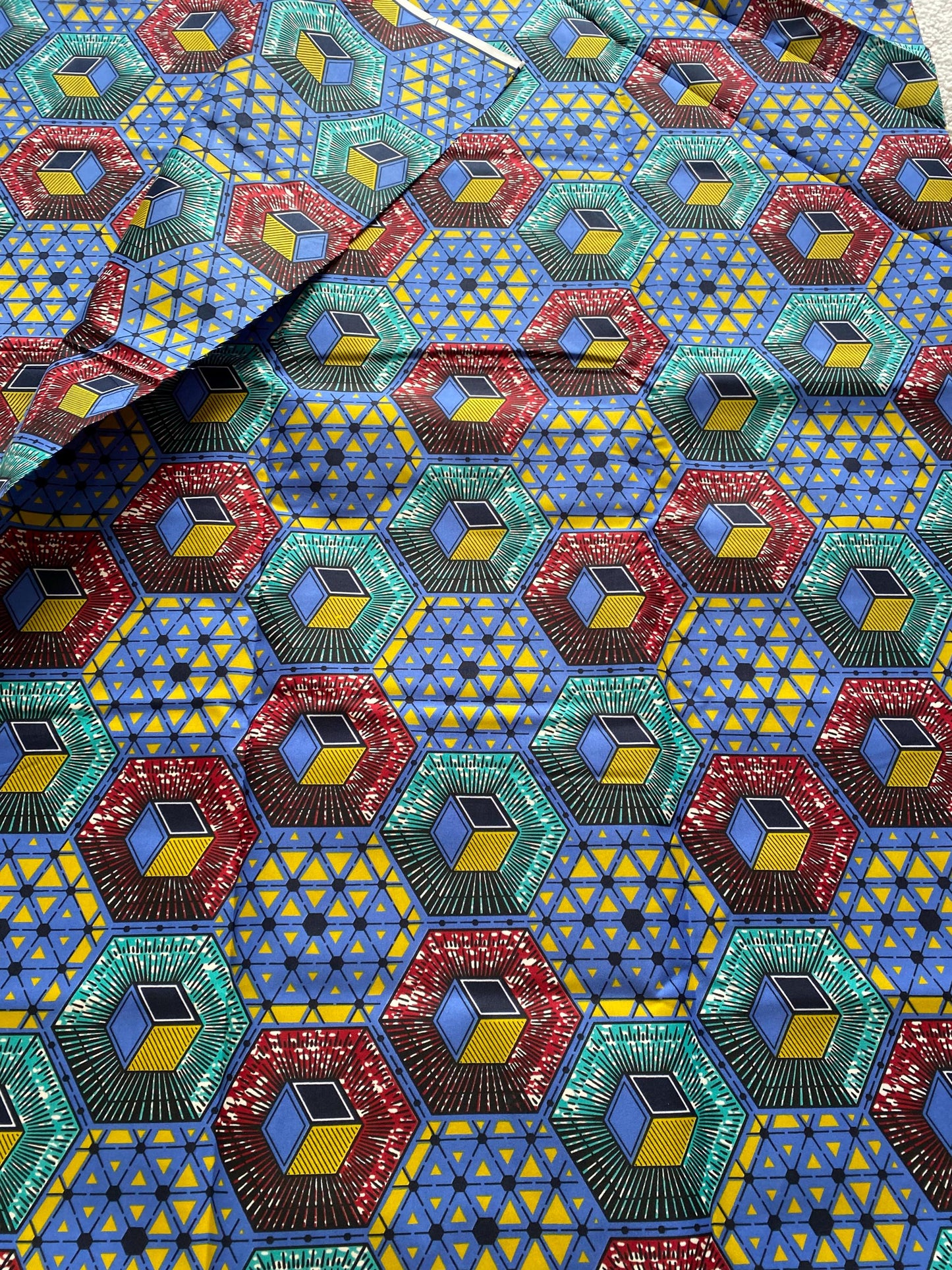 Polycotton African Fabric 6 Yards Soft Ankara Wax Print Material