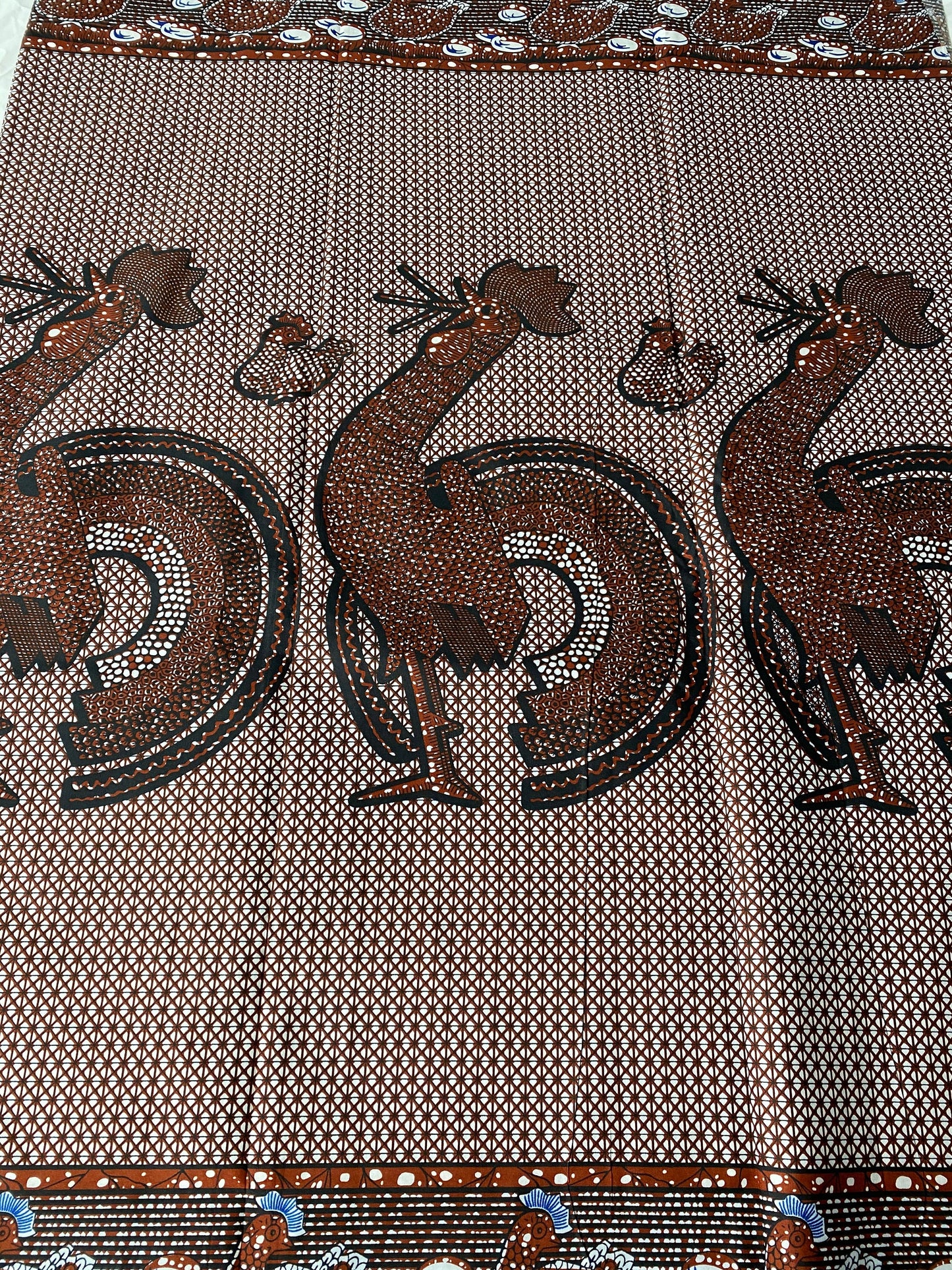 Polycotton African Fabric 6 Yards Soft Ankara Wax Print Material