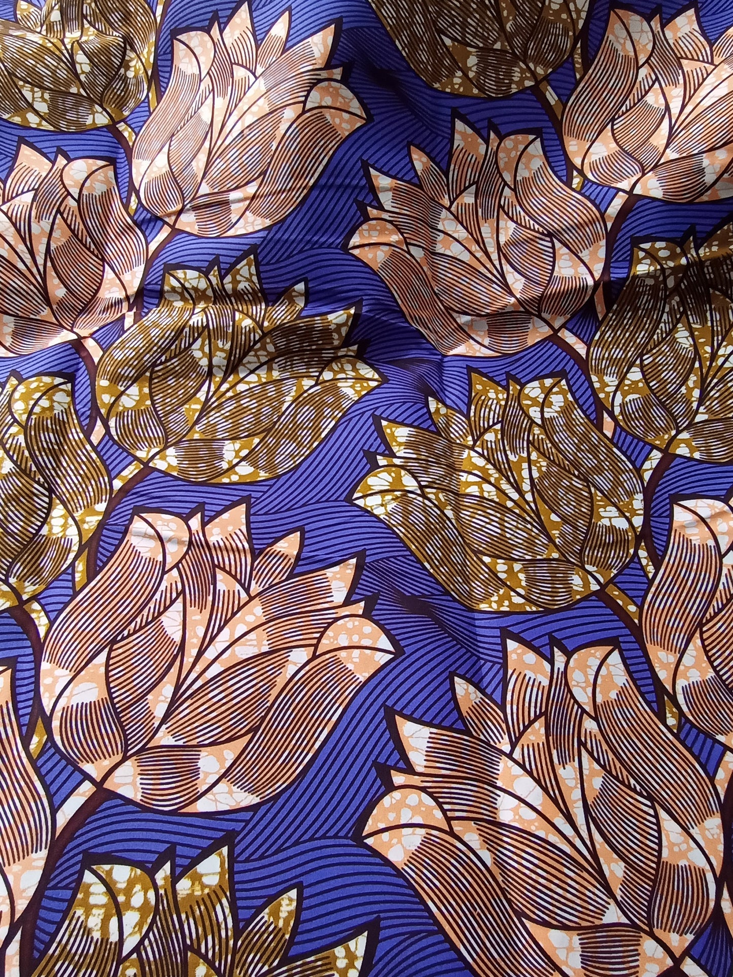 Polycotton African Fabric 6 Yards Soft Ankara Wax Print Material