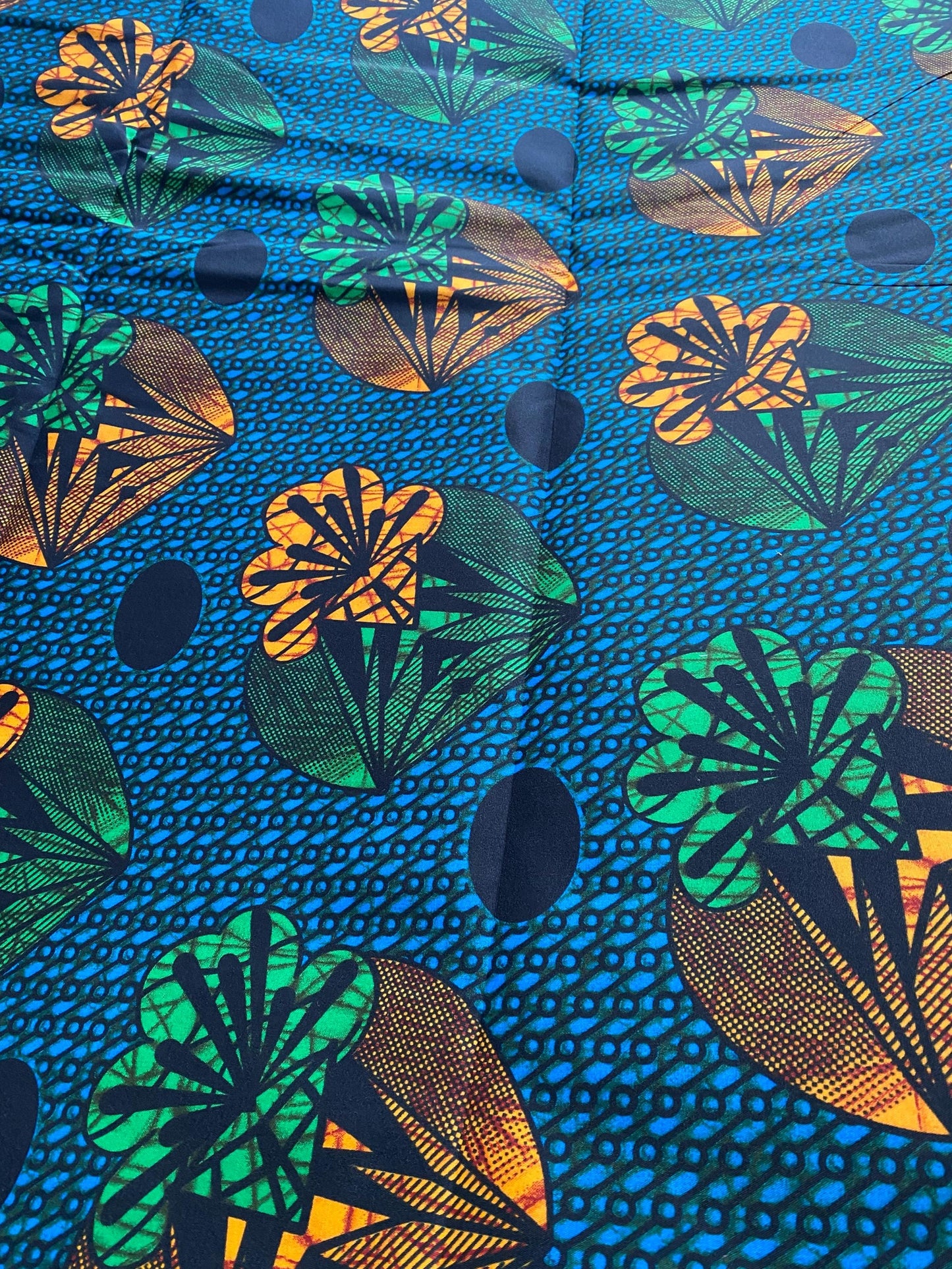 Polycotton African Fabric 6 Yards Soft Ankara Wax Print Material