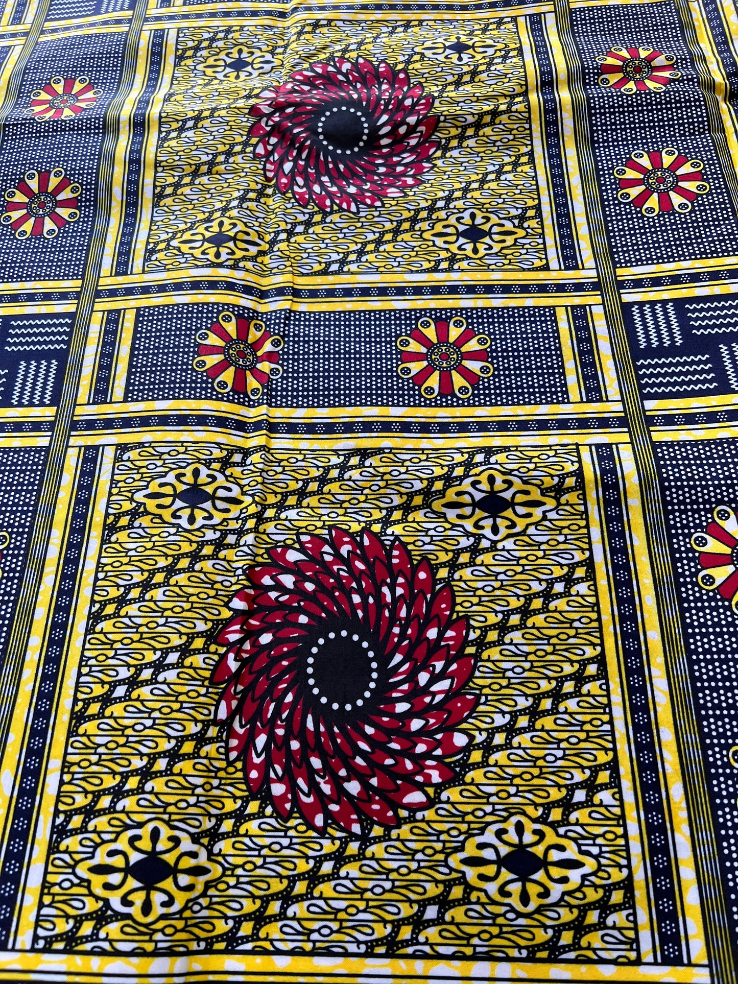 Polycotton African Fabric 6 Yards Soft Ankara Wax Print Material