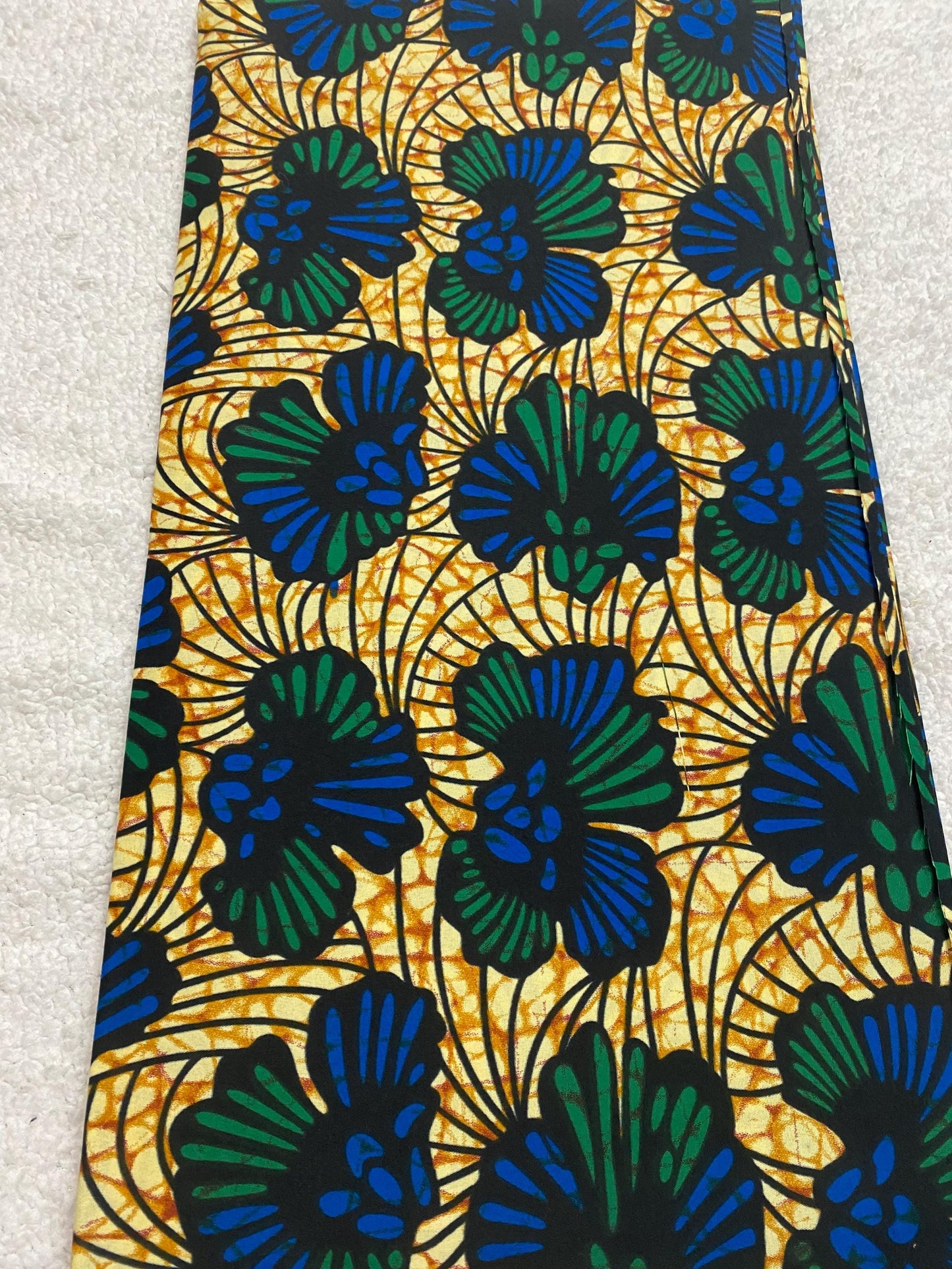 Polycotton African Fabric 6 Yards Soft Ankara Wax Print Material