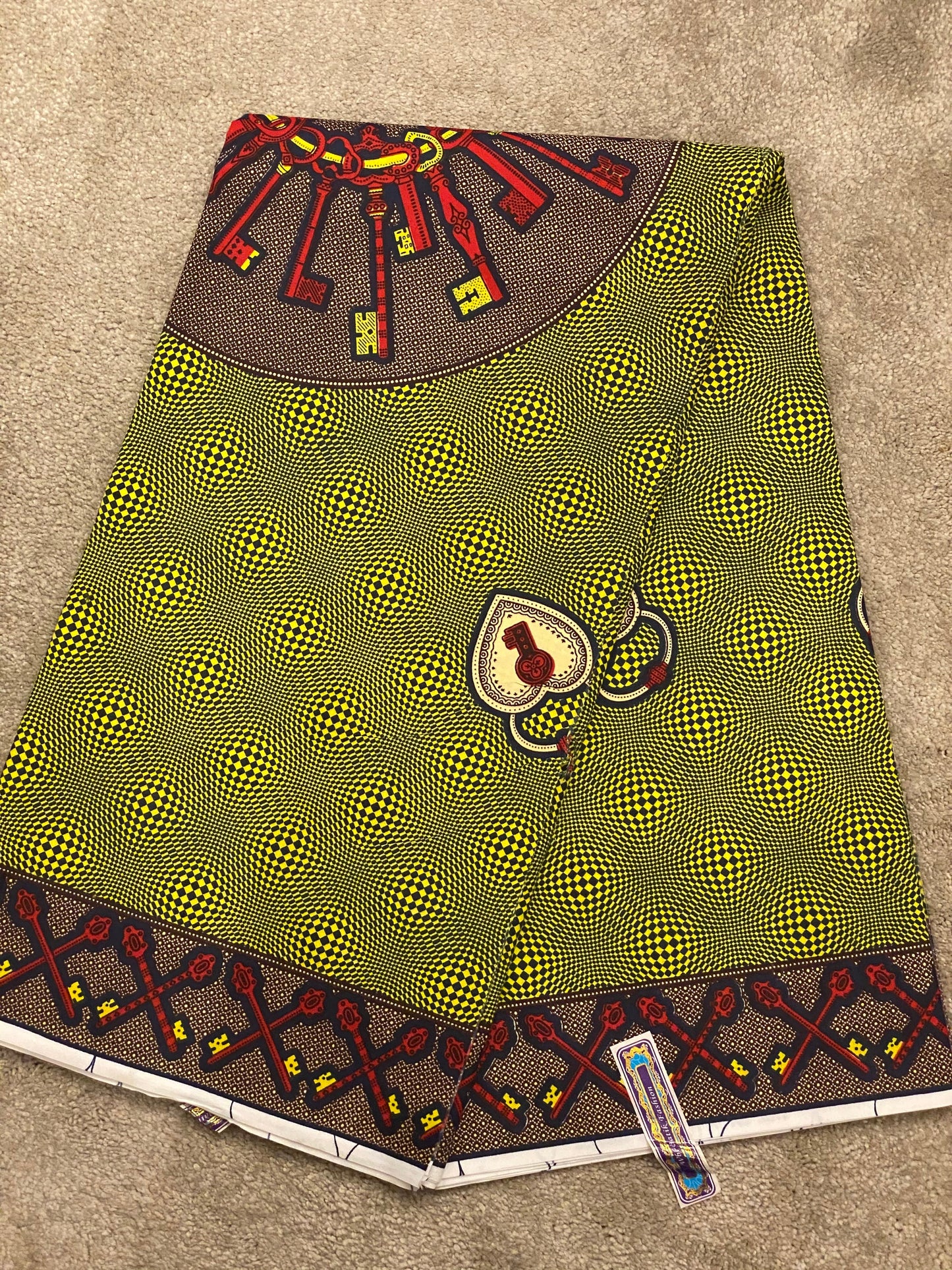 Polycotton African Fabric 6 Yards Soft Ankara Wax Print Material