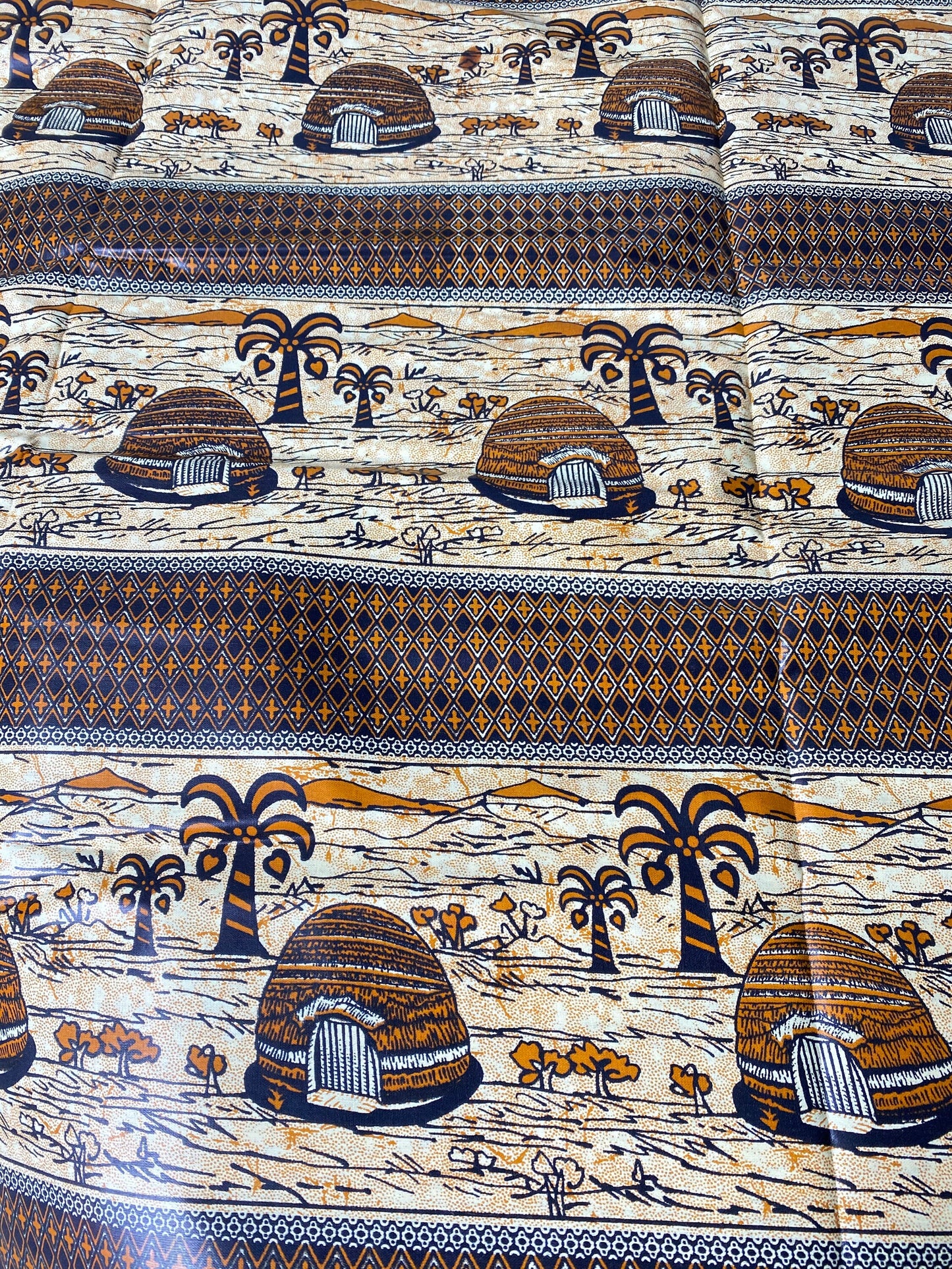 Mud Print Fabric 6 Yards African Tribal Wax Print Cloth