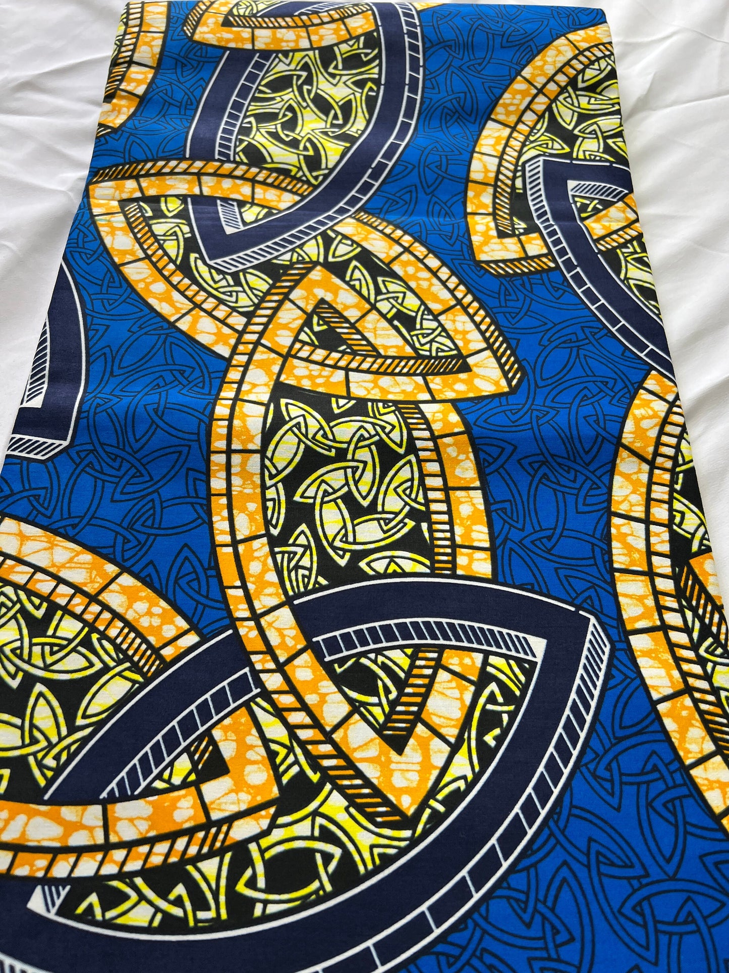 African Ankara Wax Print Fabric, 100% Cotton, 6 Yards