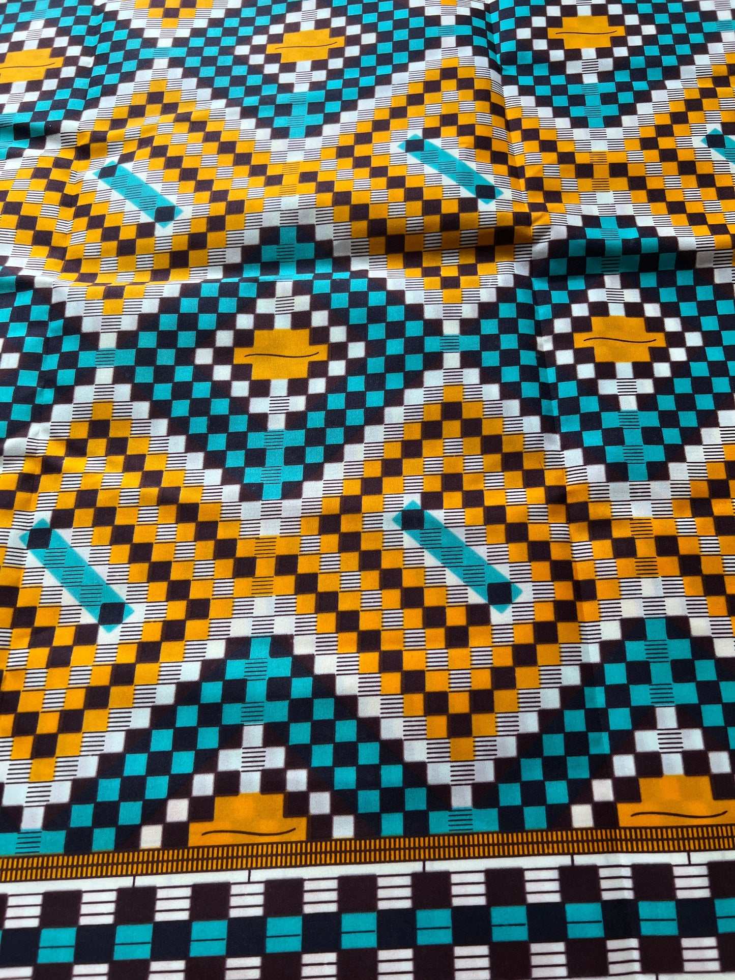 Polycotton African Fabric 6 Yards Soft Ankara Wax Print Material