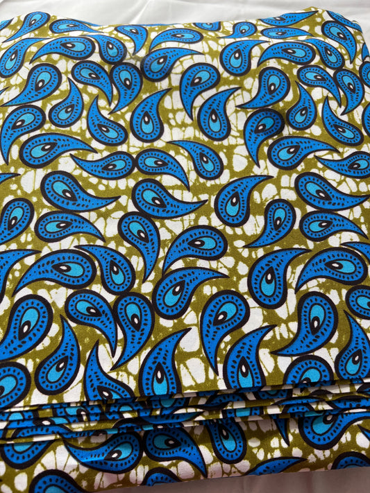Polycotton African Fabric 6 Yards Soft Ankara Wax Print Material