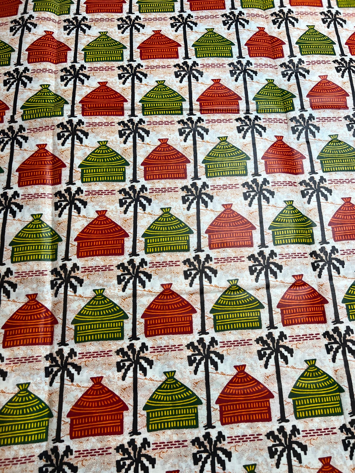 African Ankara Wax Print Fabric, 100% Cotton, 6 Yards