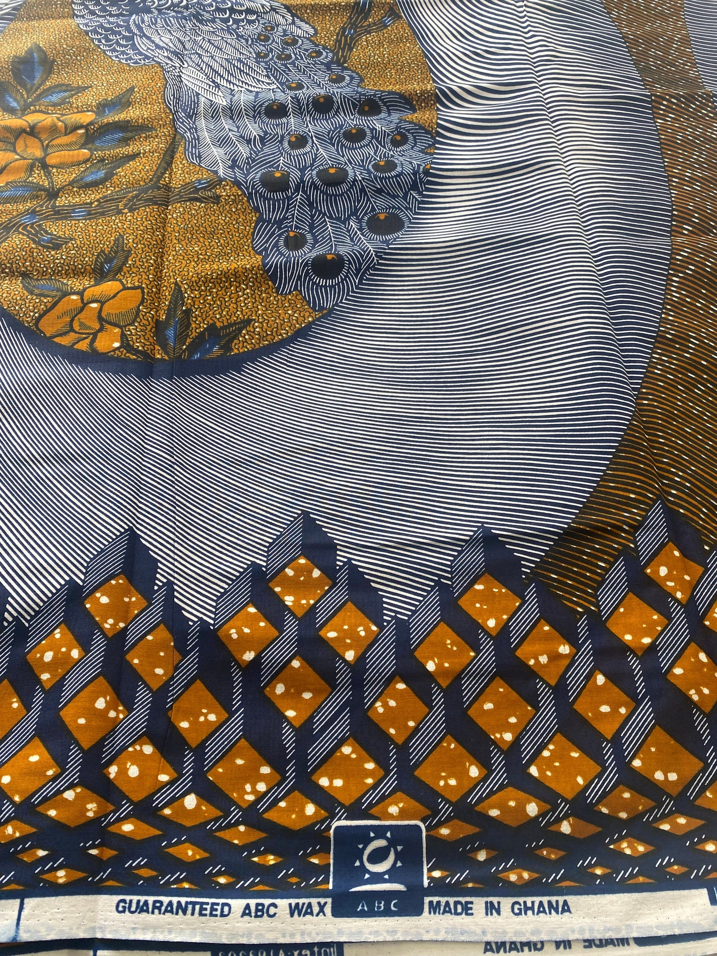 African Ankara Wax Print Fabric, 100% Cotton, 6 Yards