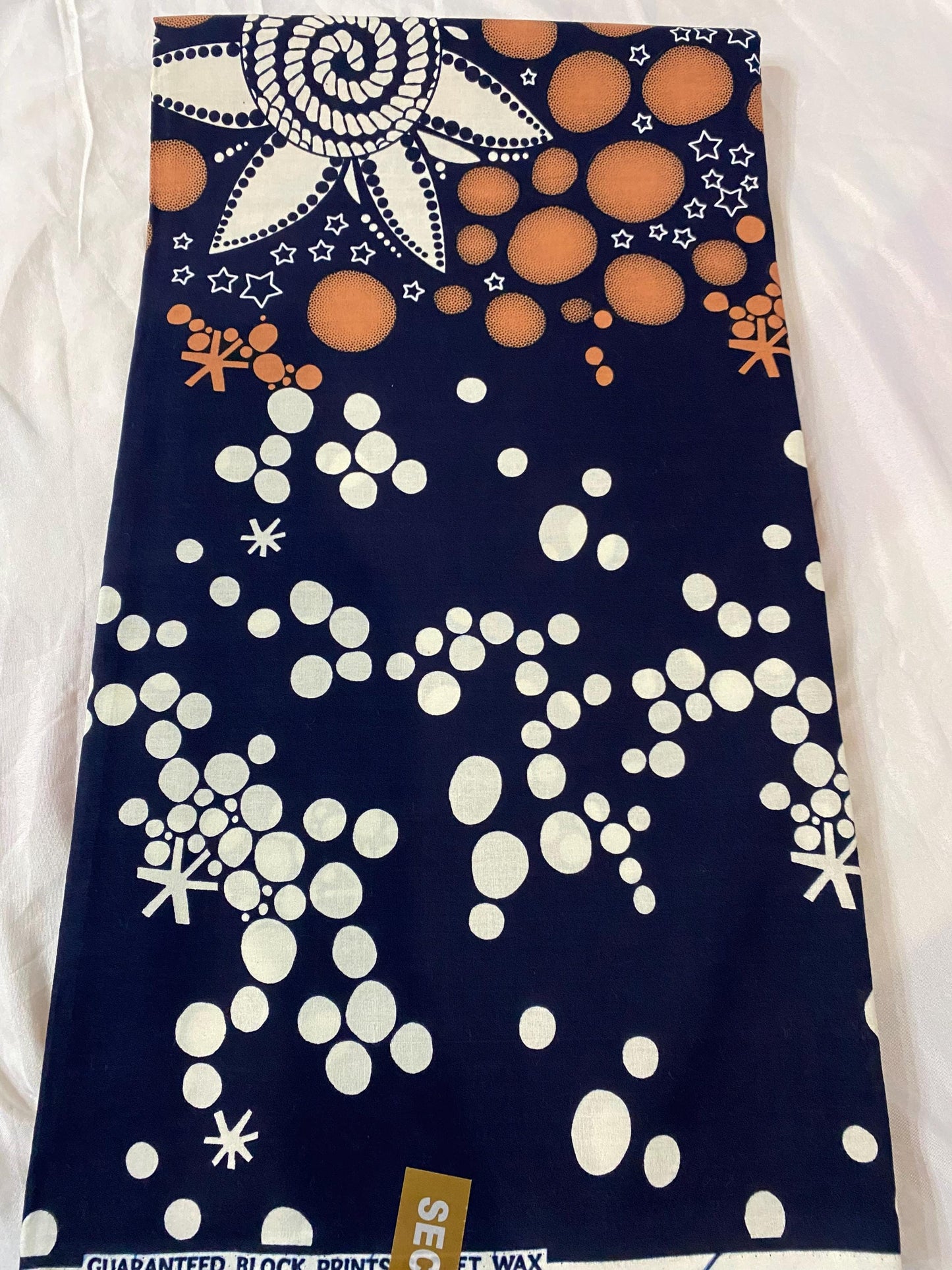 African Ankara Wax Print Fabric, 100% Cotton, 6 Yards