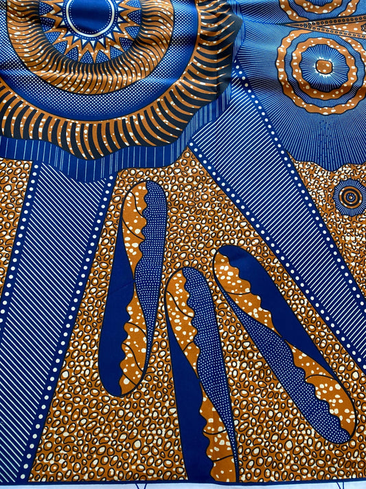 Polycotton African Fabric 6 Yards Soft Ankara Wax Print Material