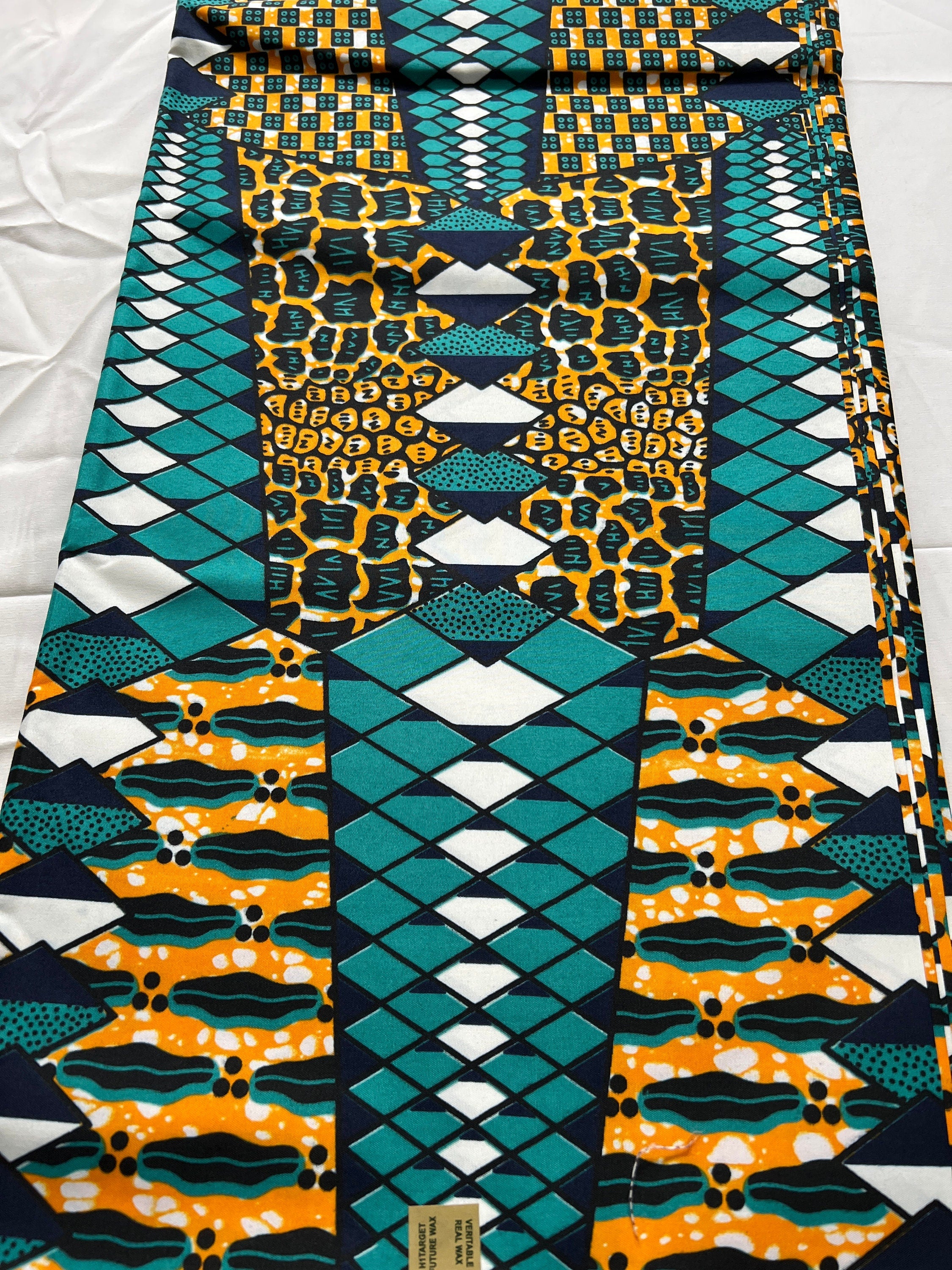 Polycotton African Fabric 6 Yards Soft Ankara Wax Print Material