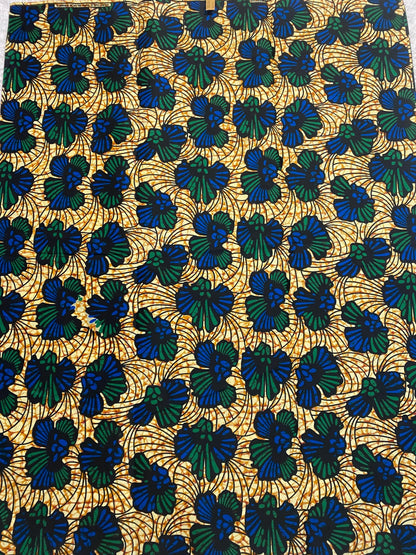 Polycotton African Fabric 6 Yards Soft Ankara Wax Print Material