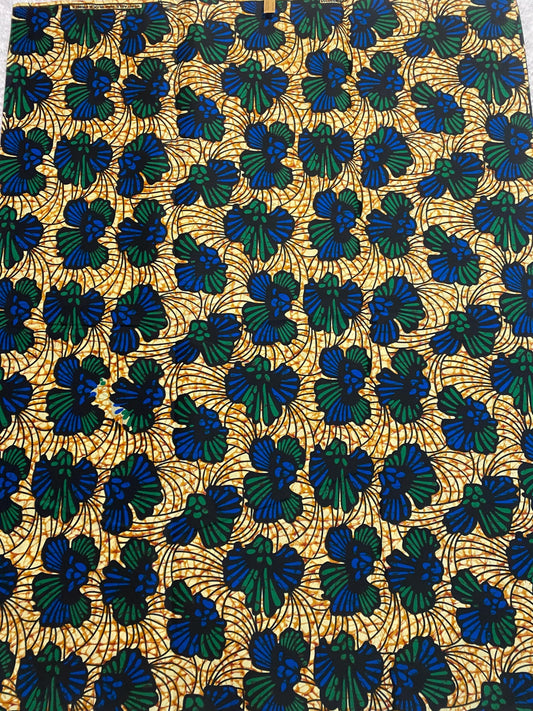 Polycotton African Fabric 6 Yards Soft Ankara Wax Print Material