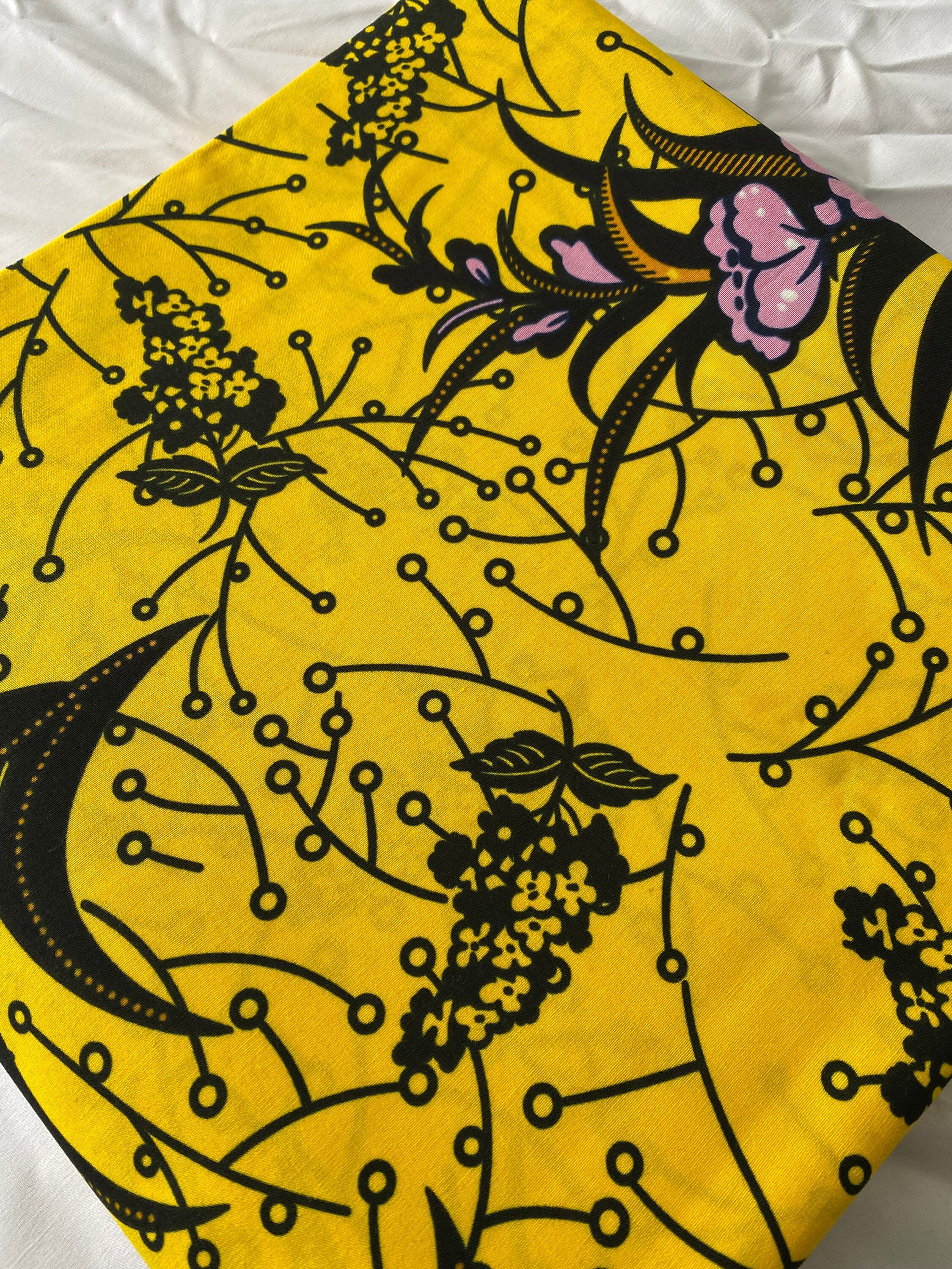 Bold Ankara African Print Fabric: 6 Yards 100% Cotton Wax Print