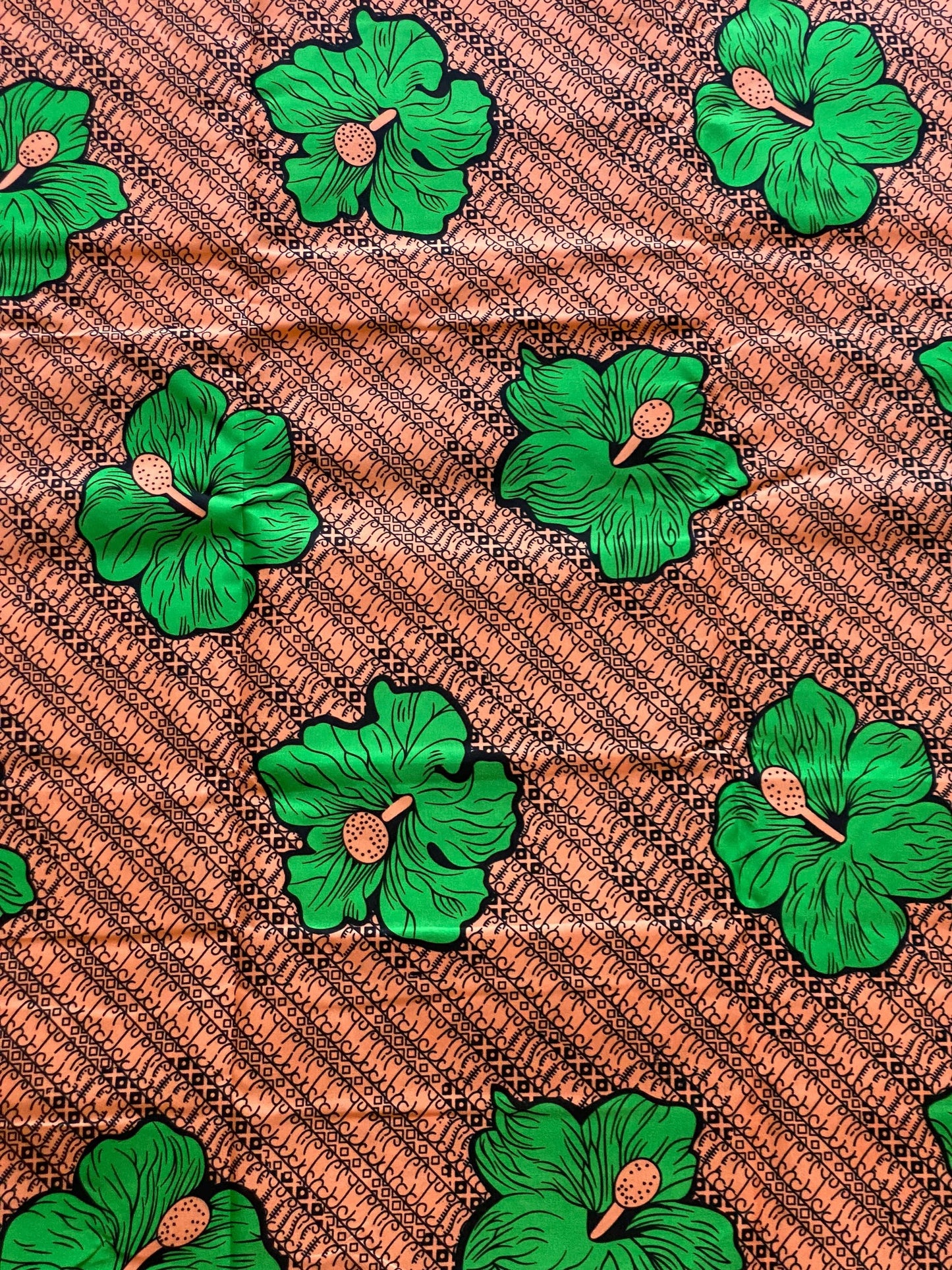 Polycotton African Fabric 6 Yards Soft Ankara Wax Print Material