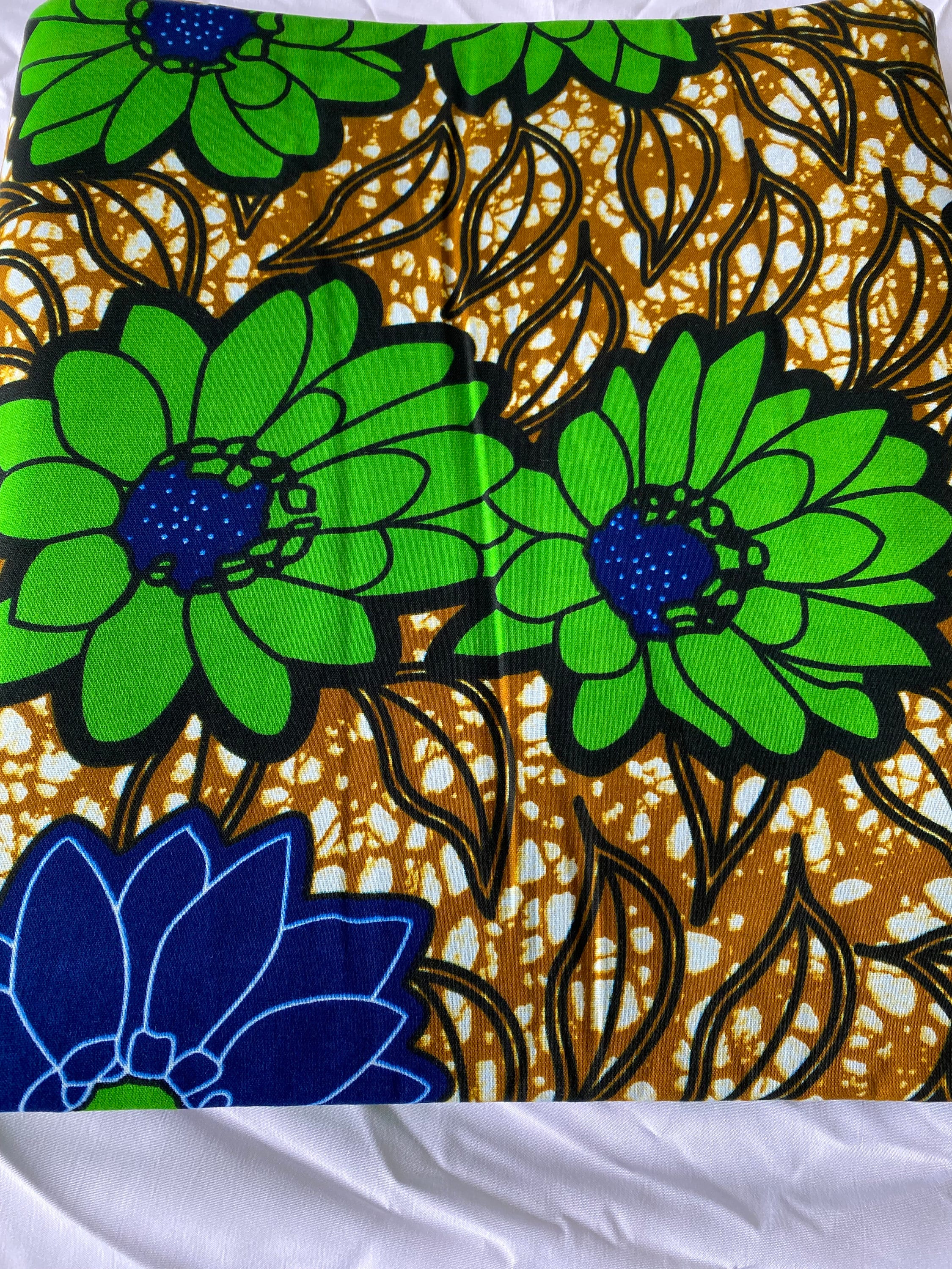 Bold Ankara African Print Fabric: 6 Yards 100% Cotton Wax Print