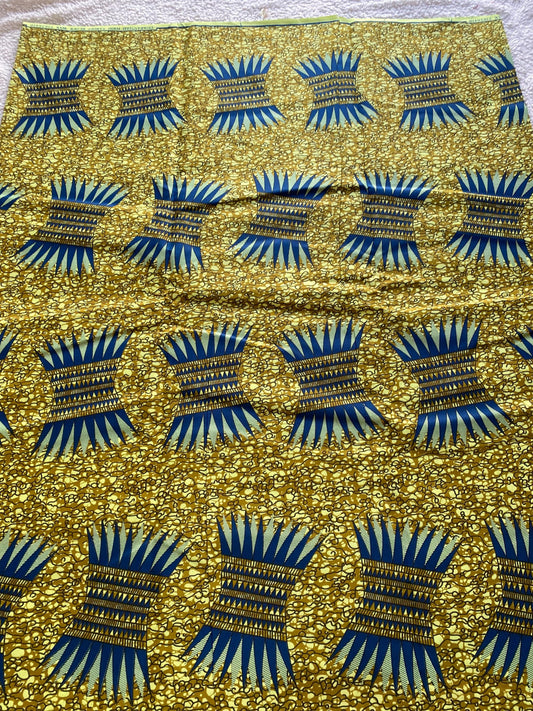 Polycotton African Fabric 6 Yards Soft Ankara Wax Print Material