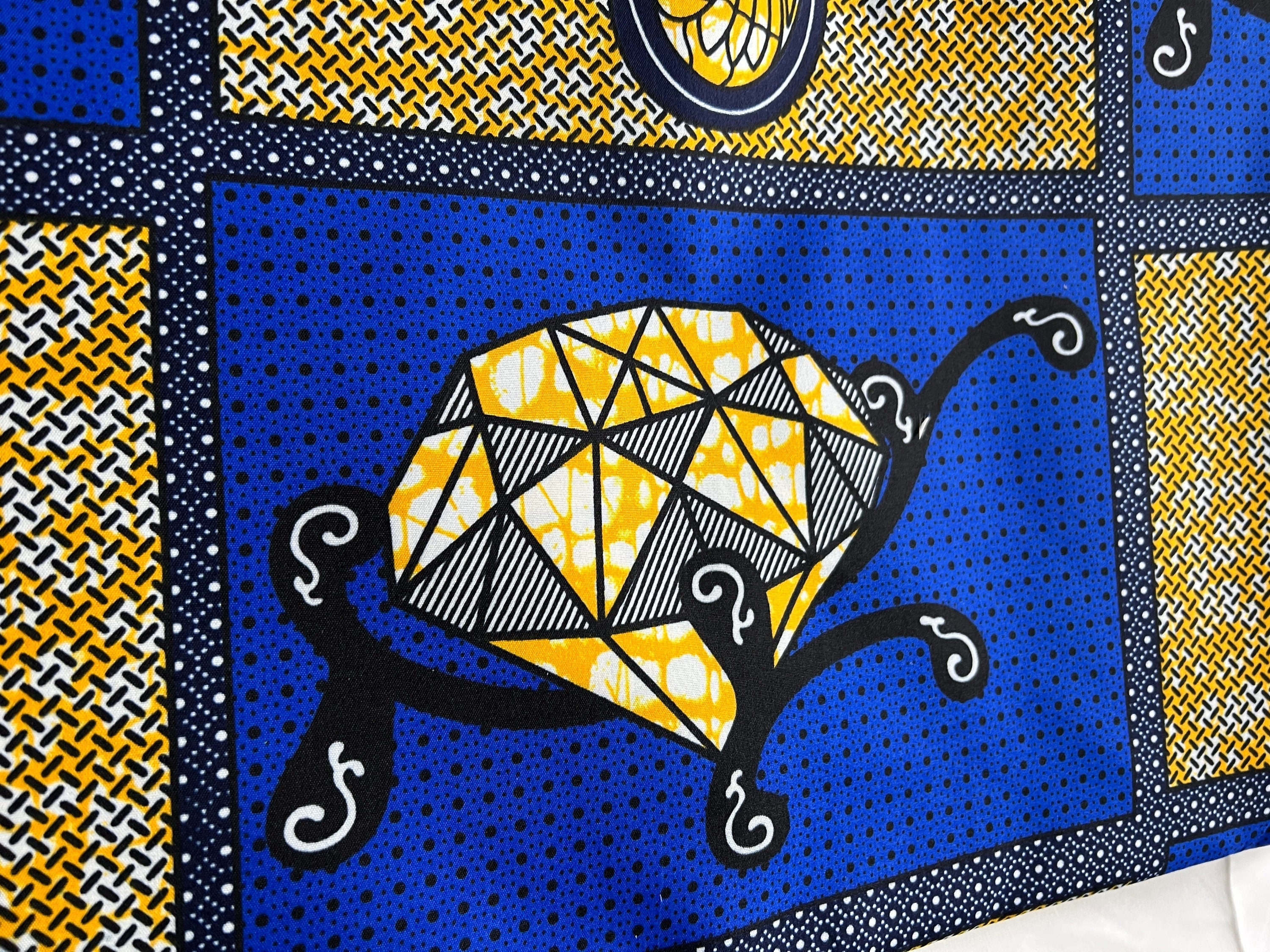 Polycotton African Fabric 6 Yards Soft Ankara Wax Print Material