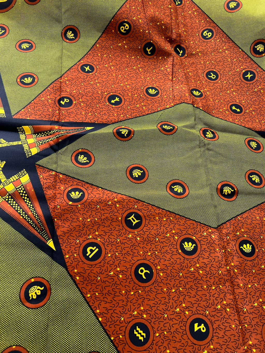 Double Sided Ankara Fabric: Colorful African Print, 6 Yards