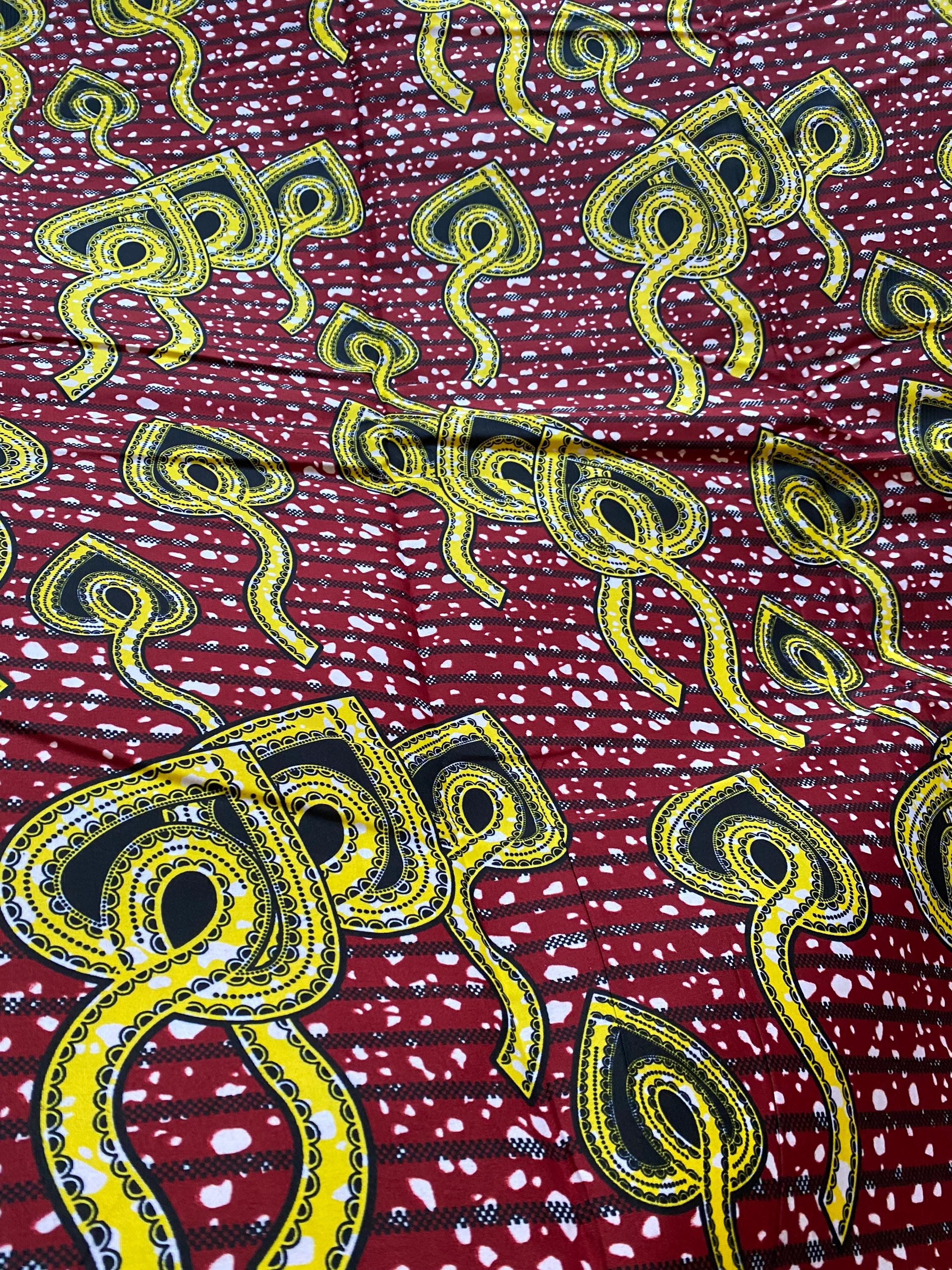 Polycotton African Fabric 6 Yards Soft Ankara Wax Print Material