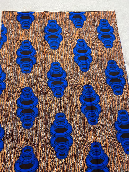Polycotton African Fabric 6 Yards Soft Ankara Wax Print Material