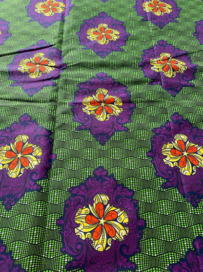 Polycotton African Fabric 6 Yards Soft Ankara Wax Print Material