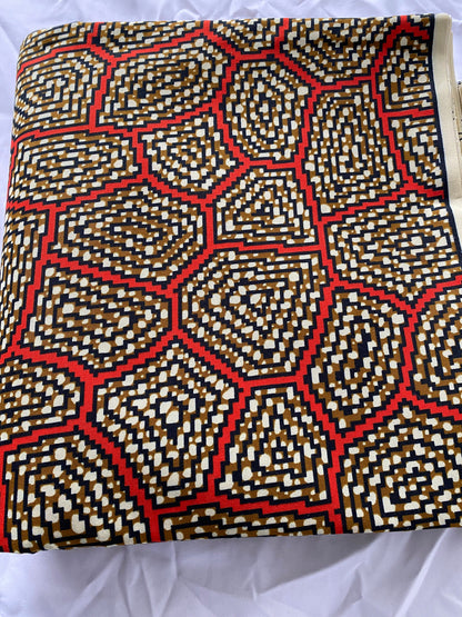 Polycotton African Fabric 6 Yards Soft Ankara Wax Print Material