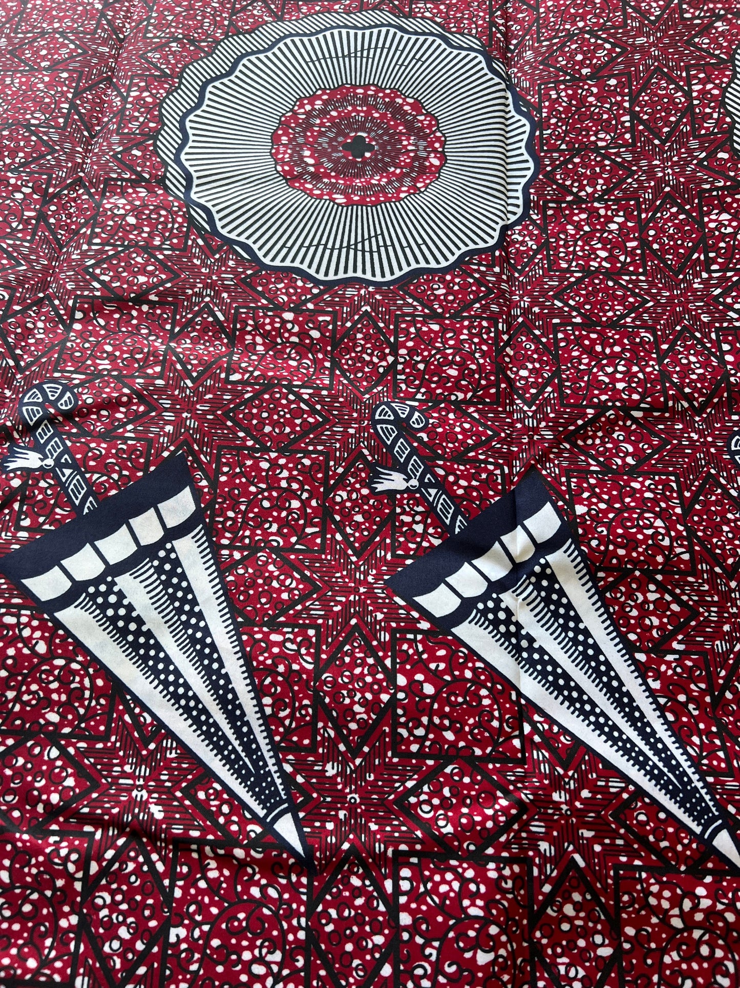 Polycotton African Fabric 6 Yards Soft Ankara Wax Print Material