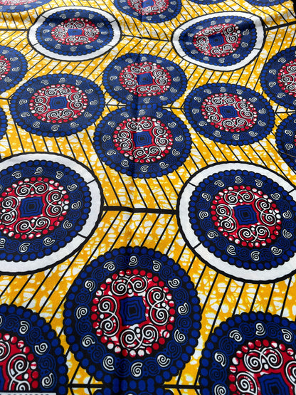 Polycotton African Fabric 6 Yards Soft Ankara Wax Print Material