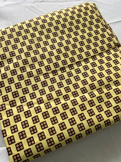 Polycotton African Fabric 6 Yards Soft Ankara Wax Print Material