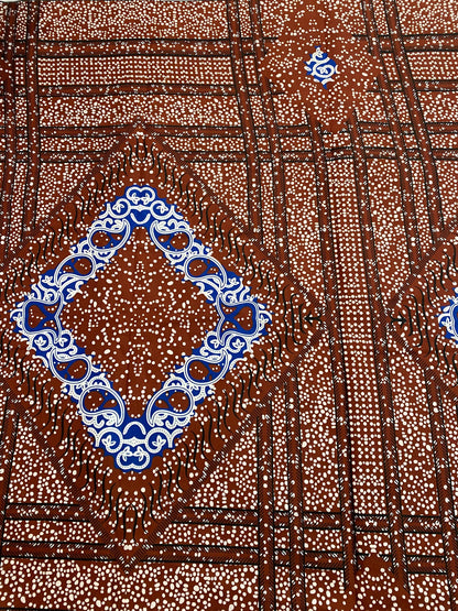 Polycotton African Fabric 6 Yards Soft Ankara Wax Print Material