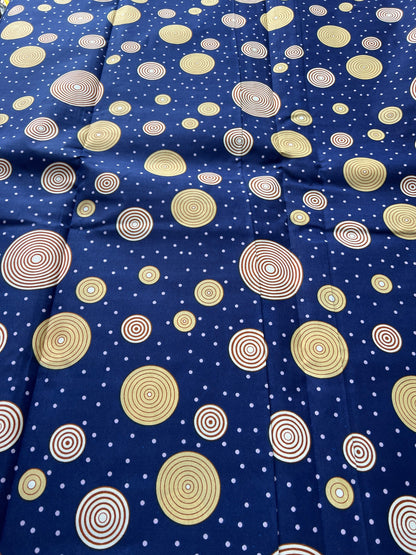 Polycotton African Fabric 6 Yards Soft Ankara Wax Print Material