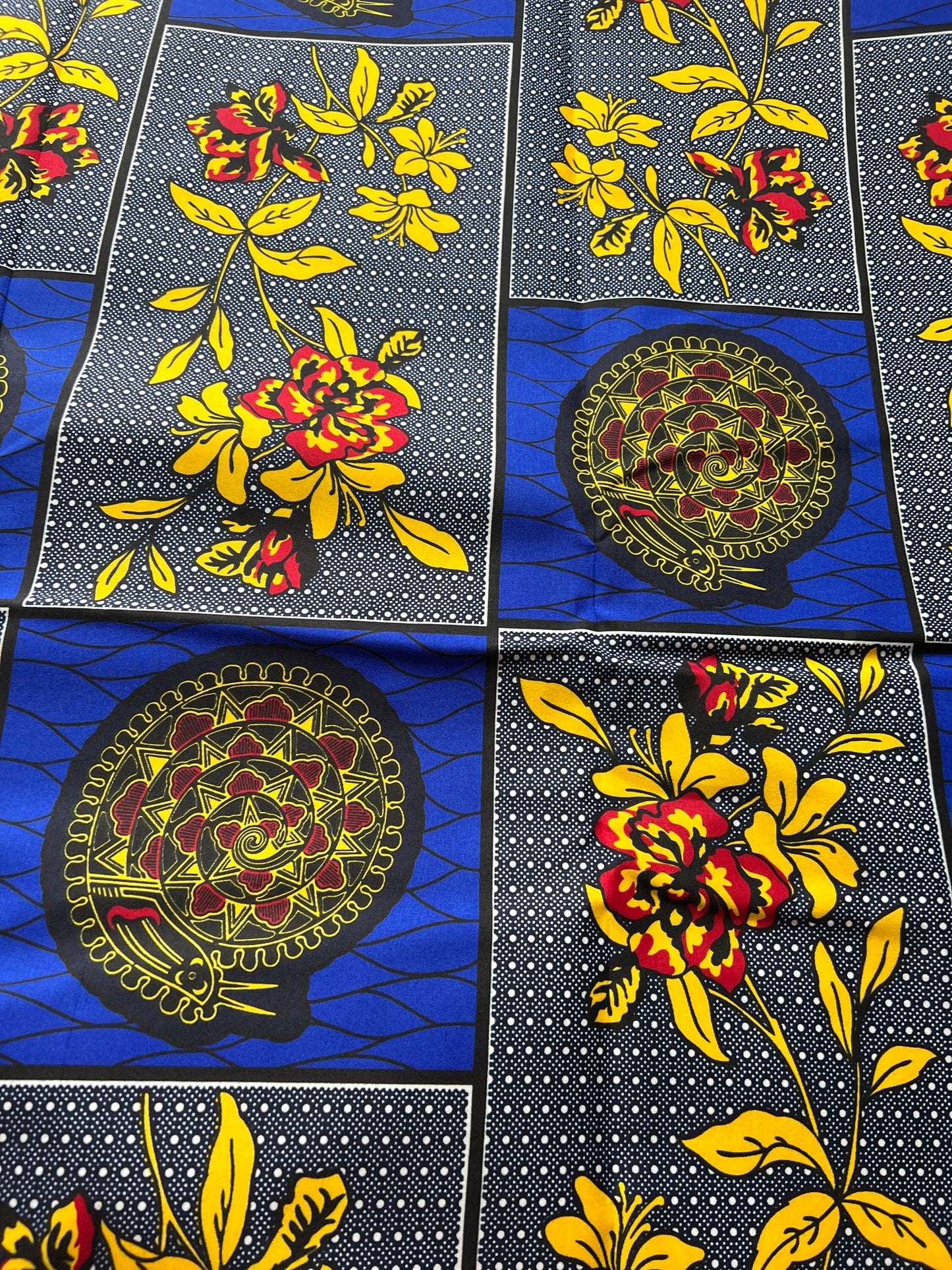 Polycotton African Fabric 6 Yards Soft Ankara Wax Print Material