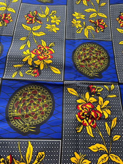 Polycotton African Fabric 6 Yards Soft Ankara Wax Print Material