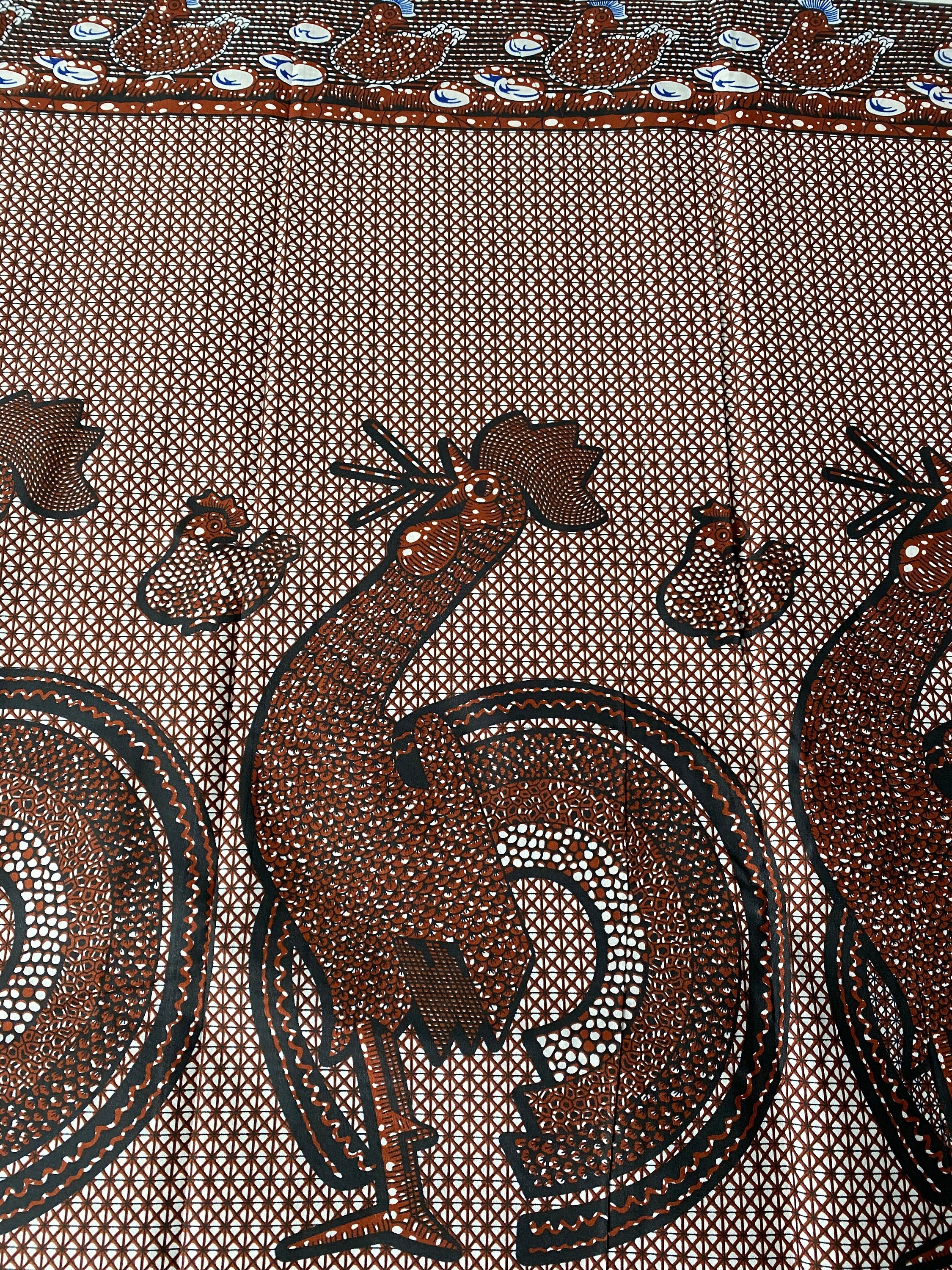 Polycotton African Fabric 6 Yards Soft Ankara Wax Print Material