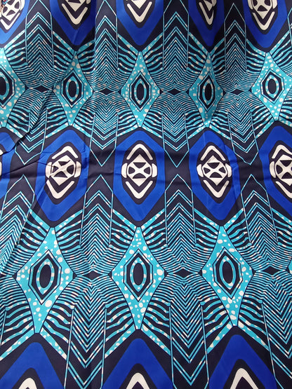 Polycotton African Fabric 6 Yards Soft Ankara Wax Print Material