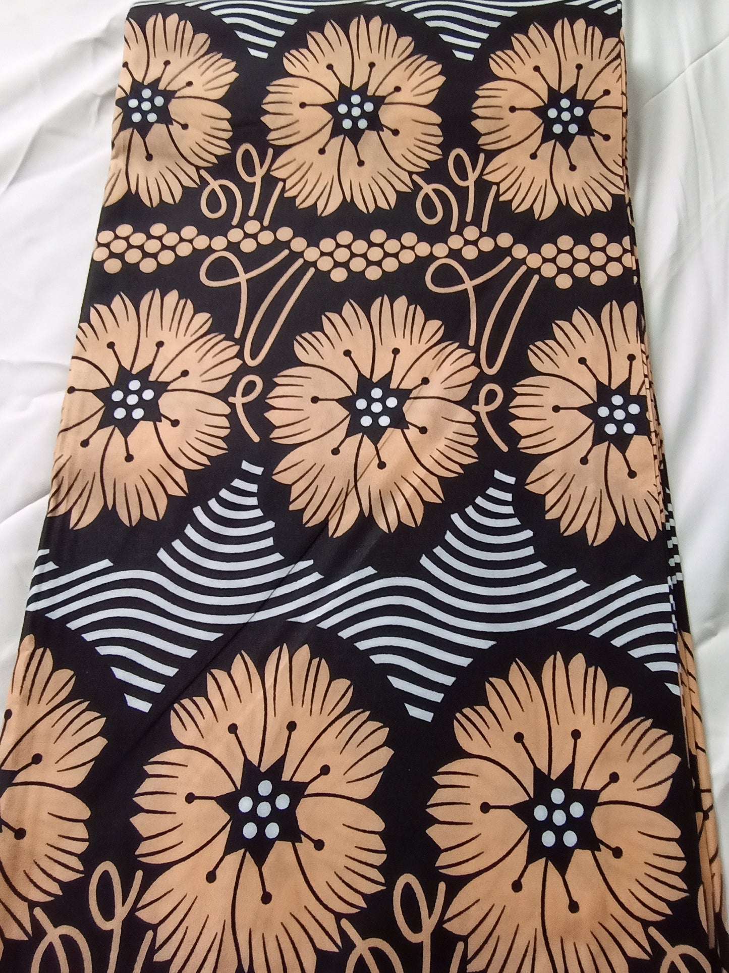 Polycotton African Fabric 6 Yards Soft Ankara Wax Print Material