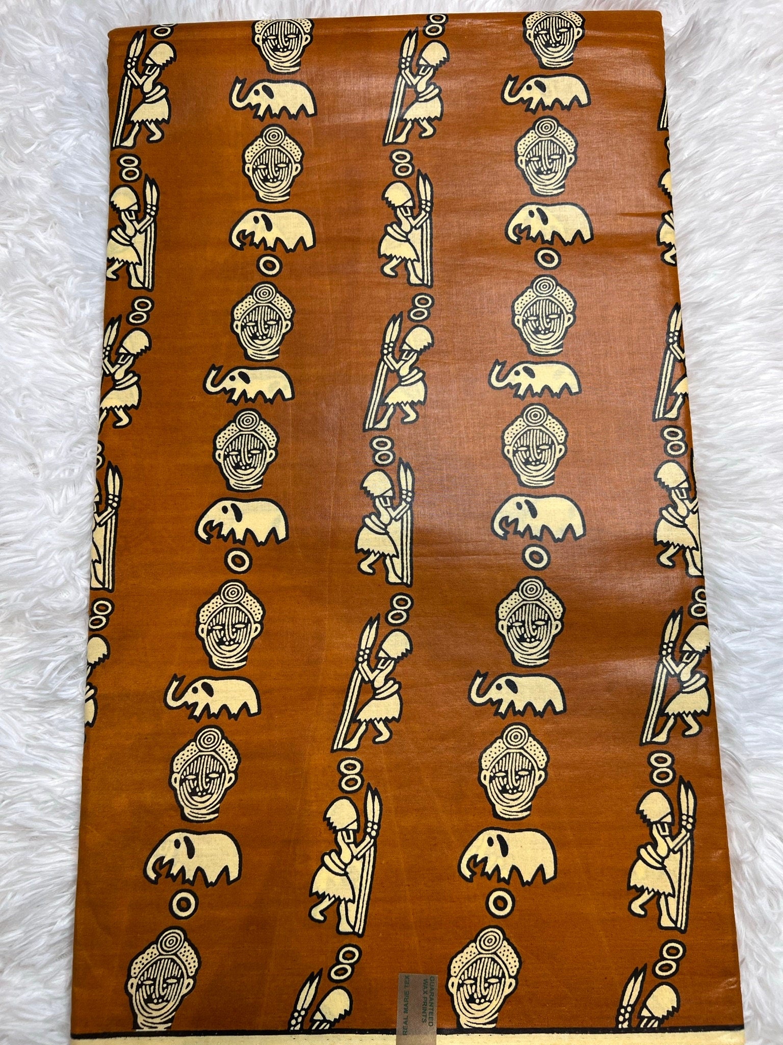 Mud Print Fabric 6 Yards African Tribal Wax Print Cloth