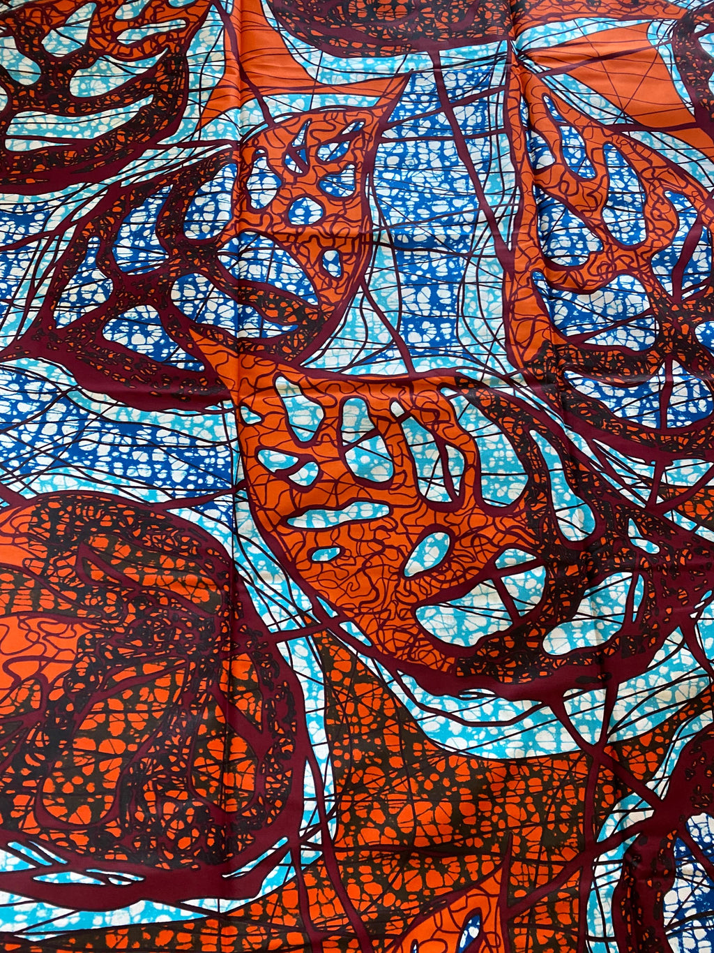 African Wax Print Fabric, 100% Cotton Ankara, 6 Yards