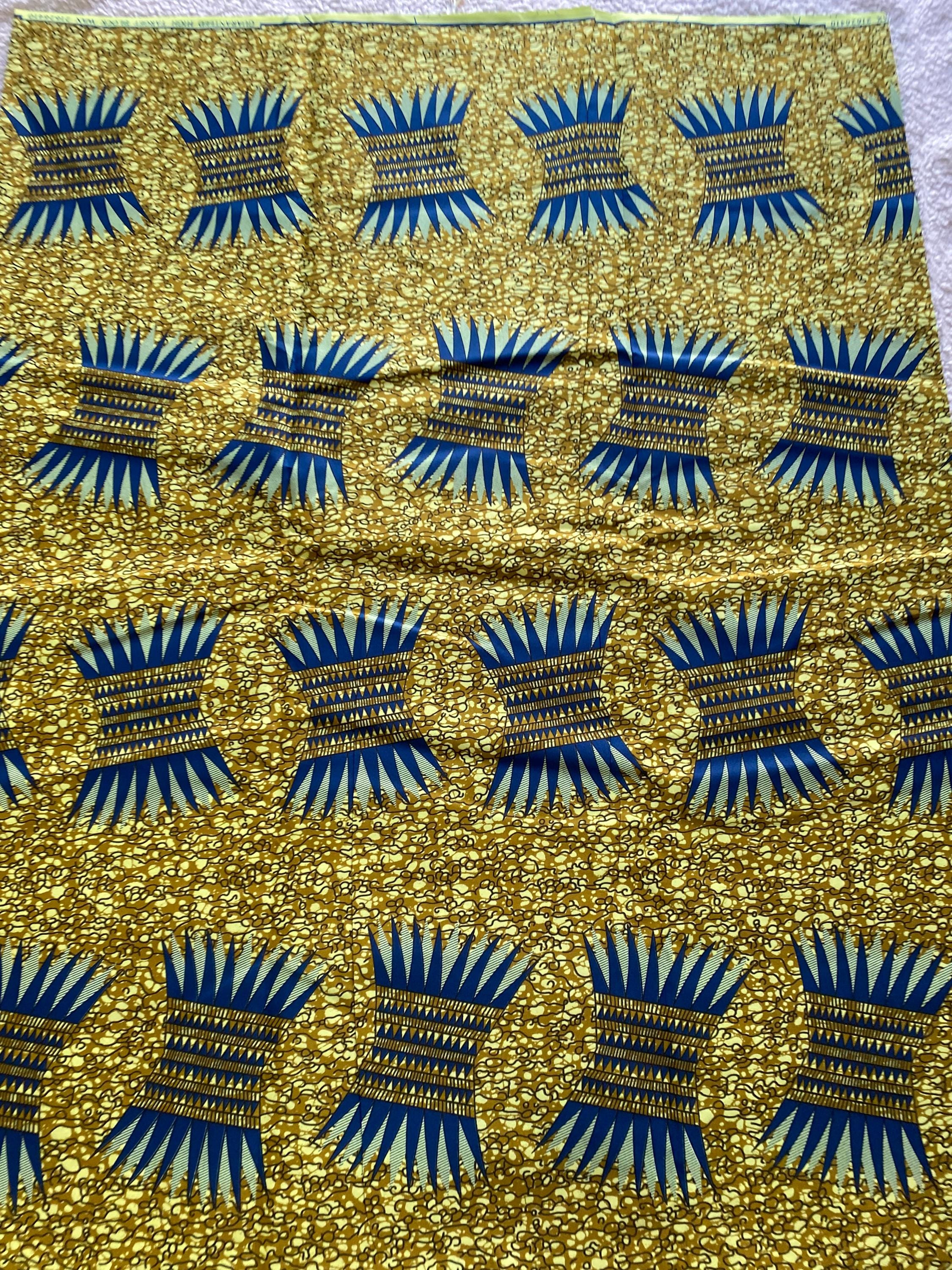 Polycotton African Fabric 6 Yards Soft Ankara Wax Print Material