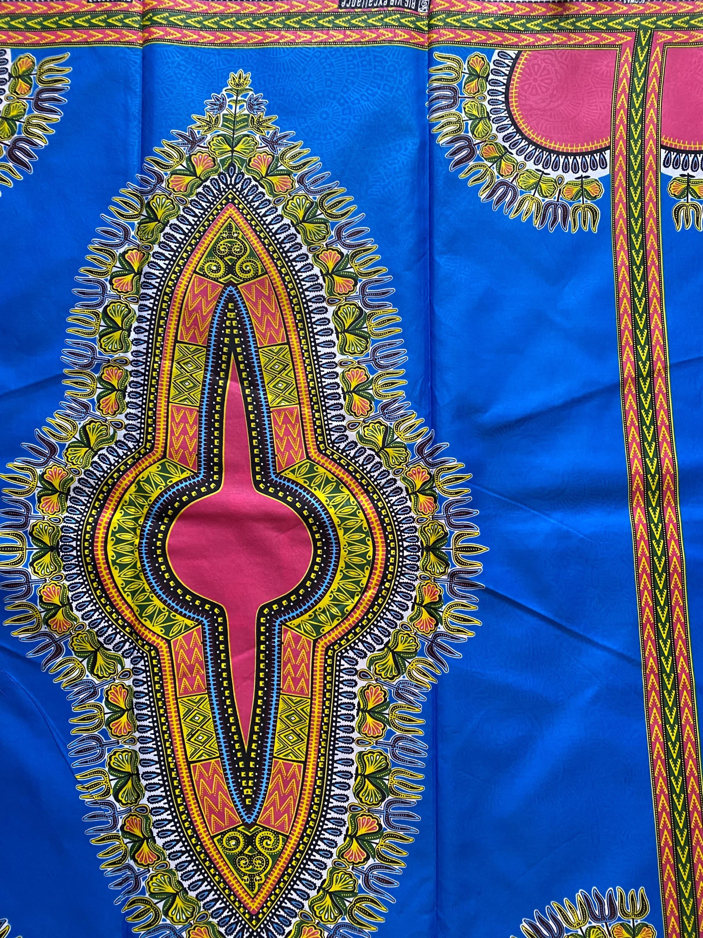 Dashiki Angelina African Wax Print Fabric – 6 Yards Cotton Ankara