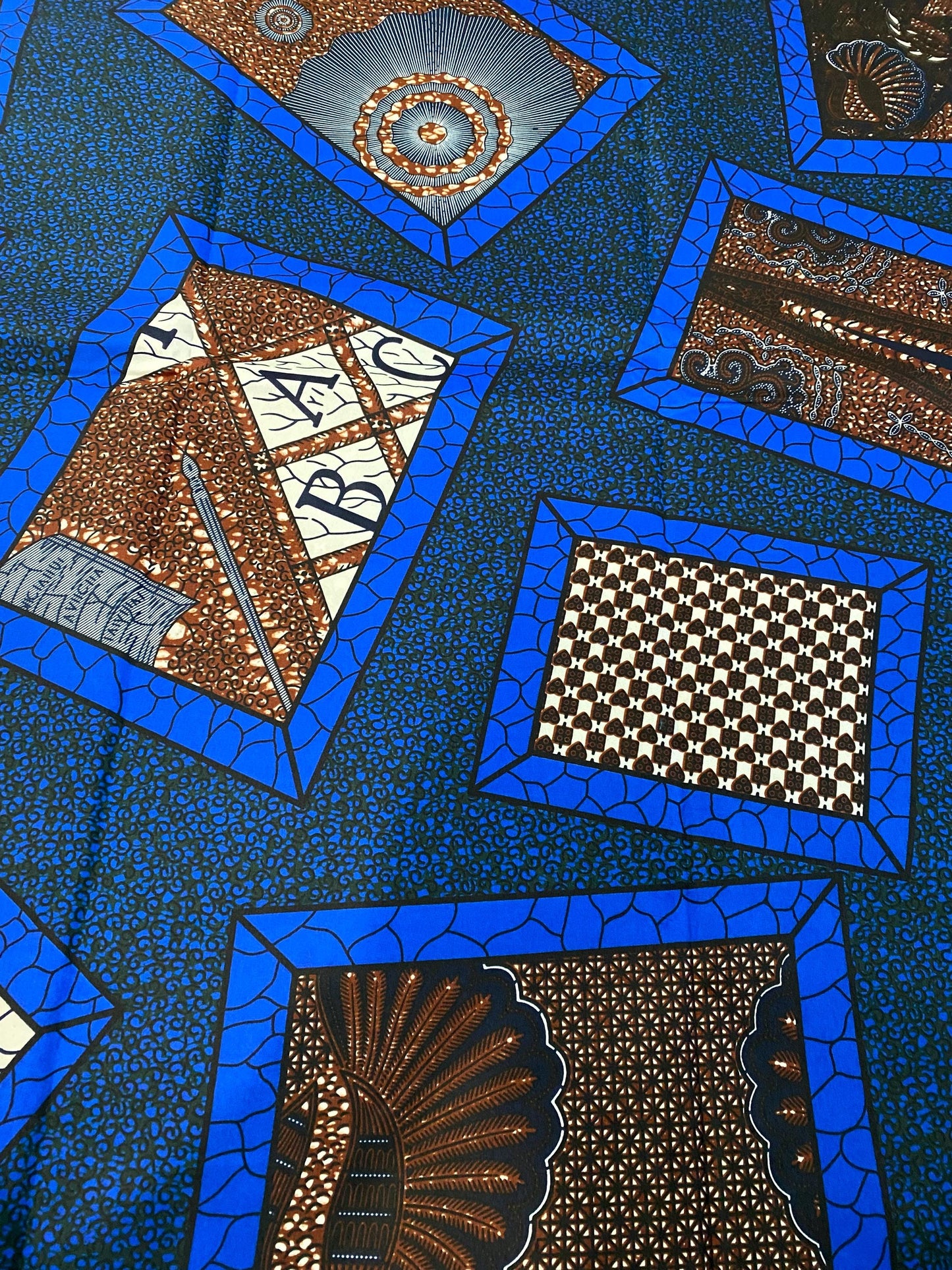 Polycotton African Fabric 6 Yards Soft Ankara Wax Print Material