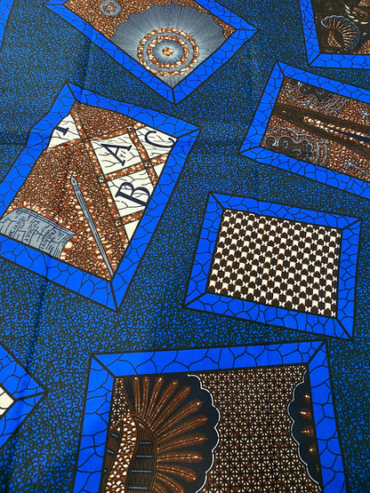 Polycotton African Fabric 6 Yards Soft Ankara Wax Print Material